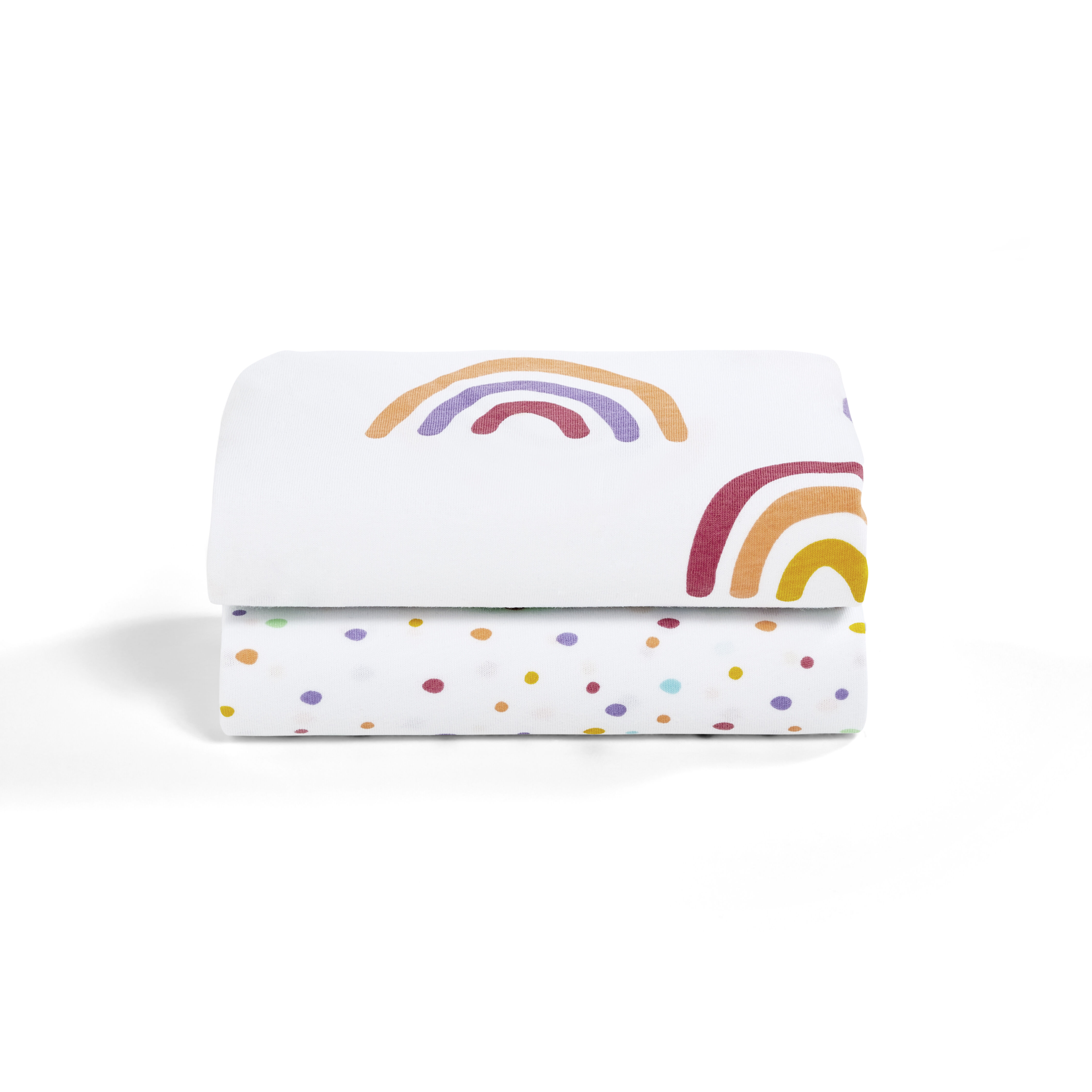 2 Pack Crib Fitted Sheets - Colour Rainbow image number 2