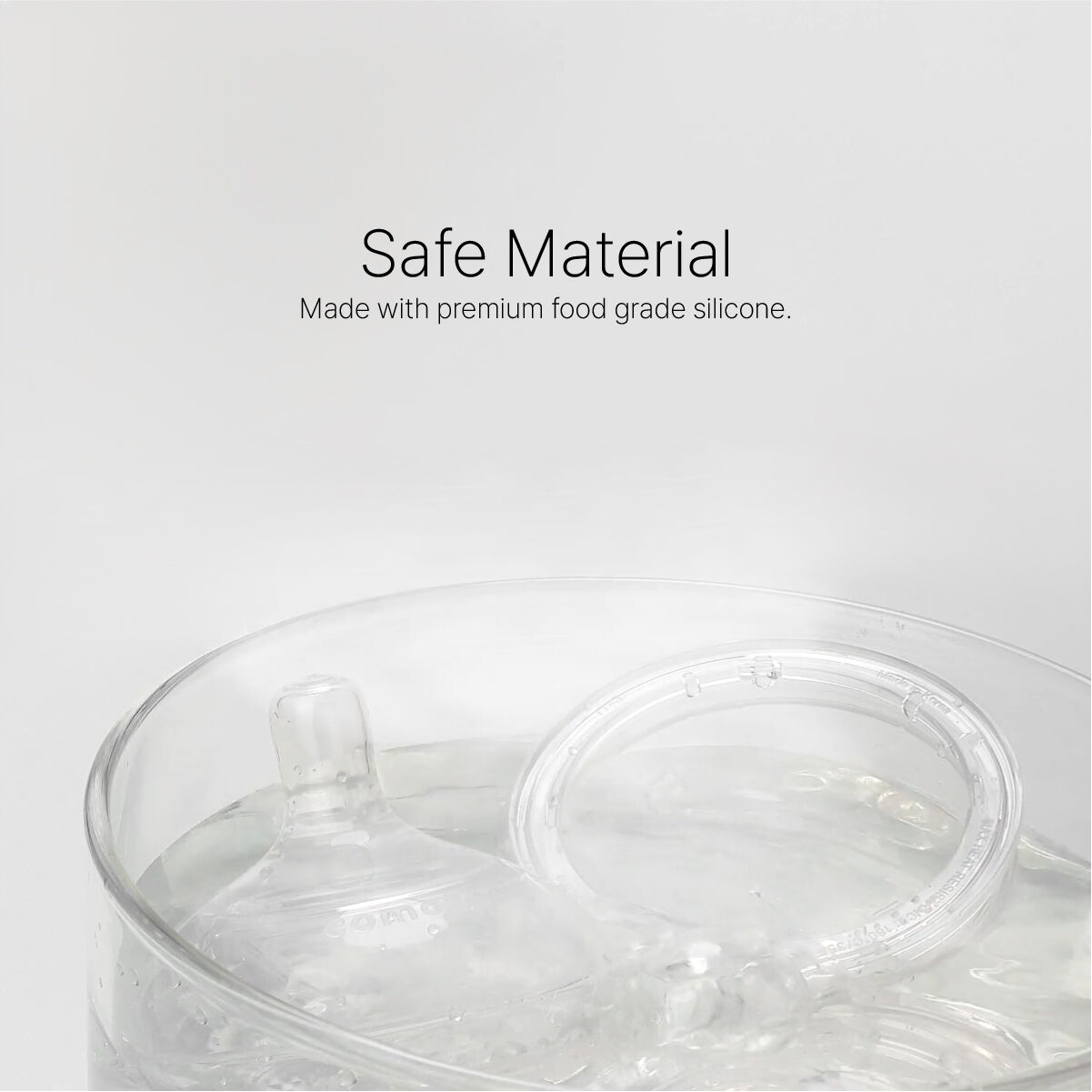 Comotomo Natural Teat Silicone Nipples (Medium Flow) Transparent 2 Pcs image number 5