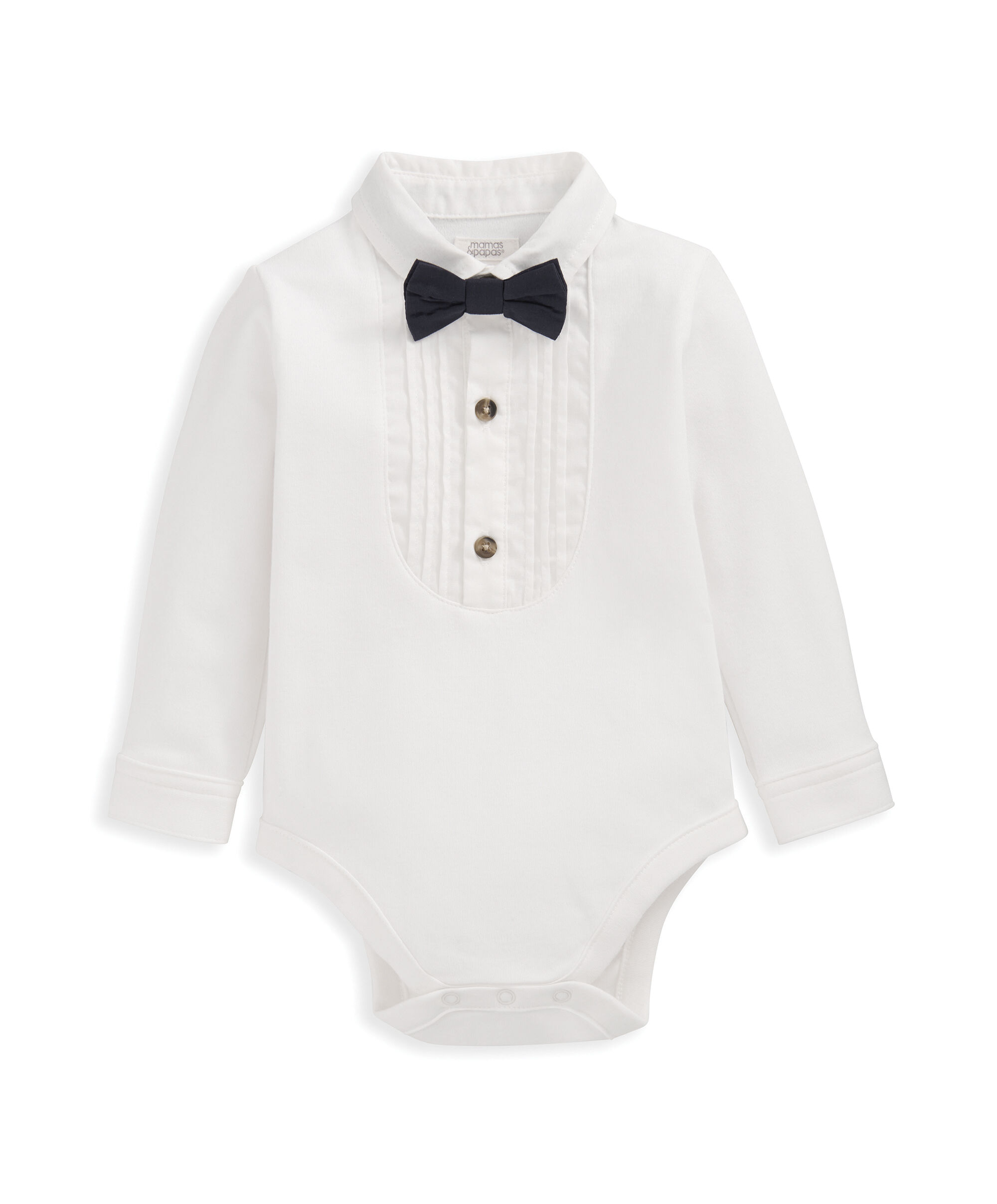 Mock Bow Tie & Shirt Bodysuit image number 4