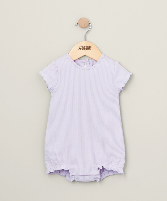 Organic Heather Frill Romper image number 1