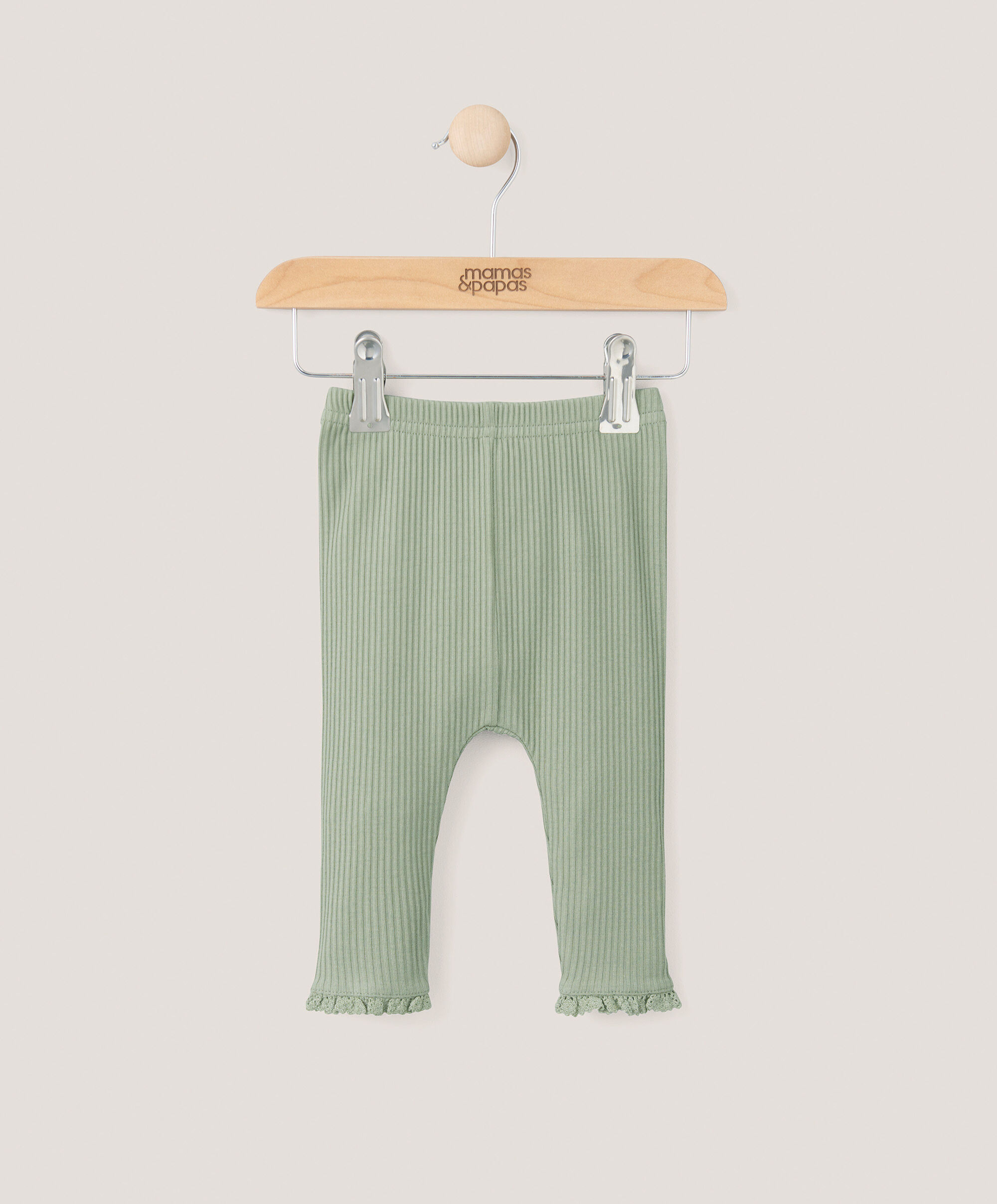 Ribbed Leggings - Green image number 1