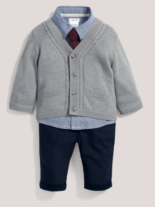 Occasion Cardigan, Shirt, Tie & Trouser Set image number 1