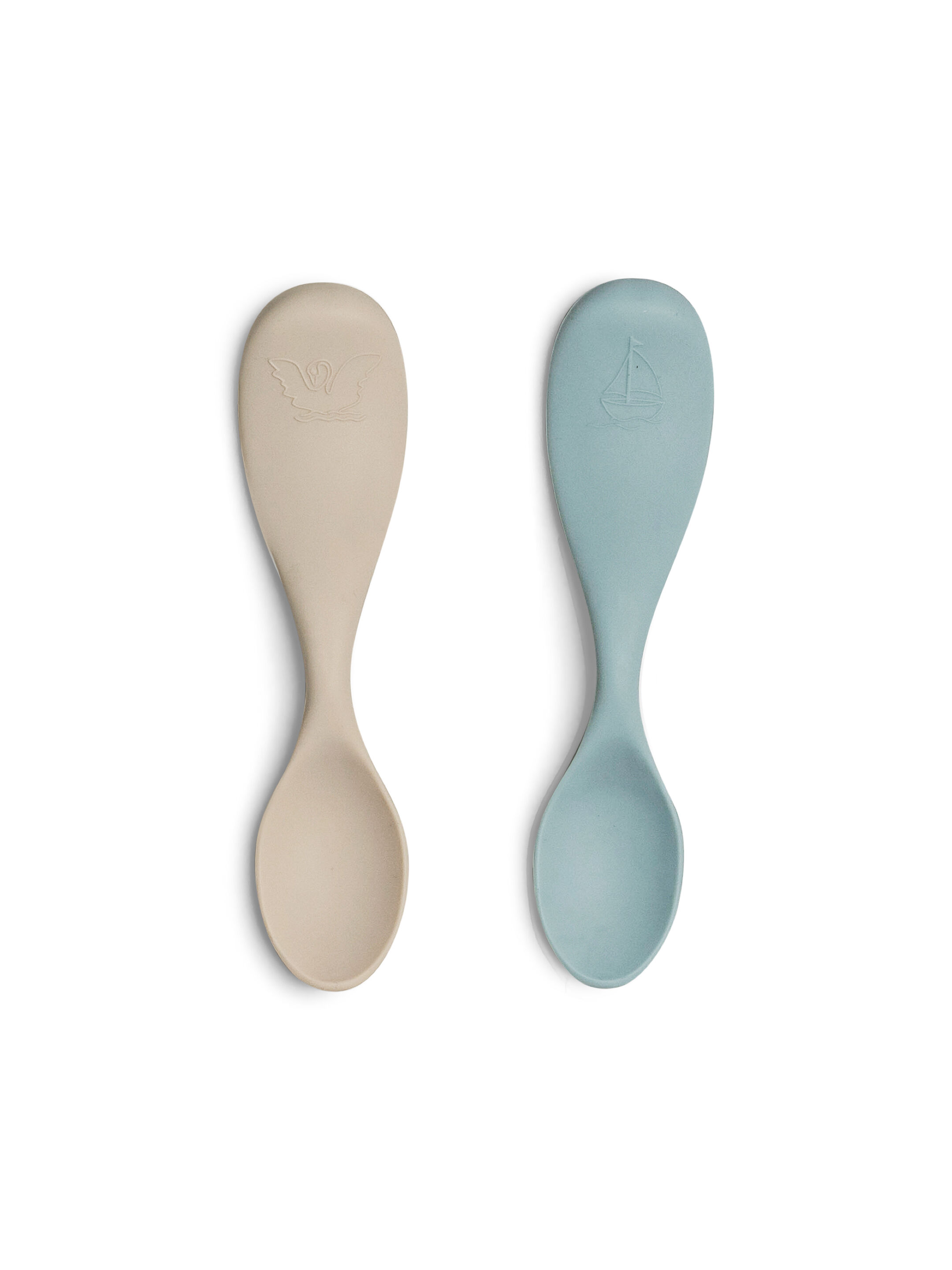 Citron Silicone Feeding Spoons Set of 2 Short - Vehicles image number 1