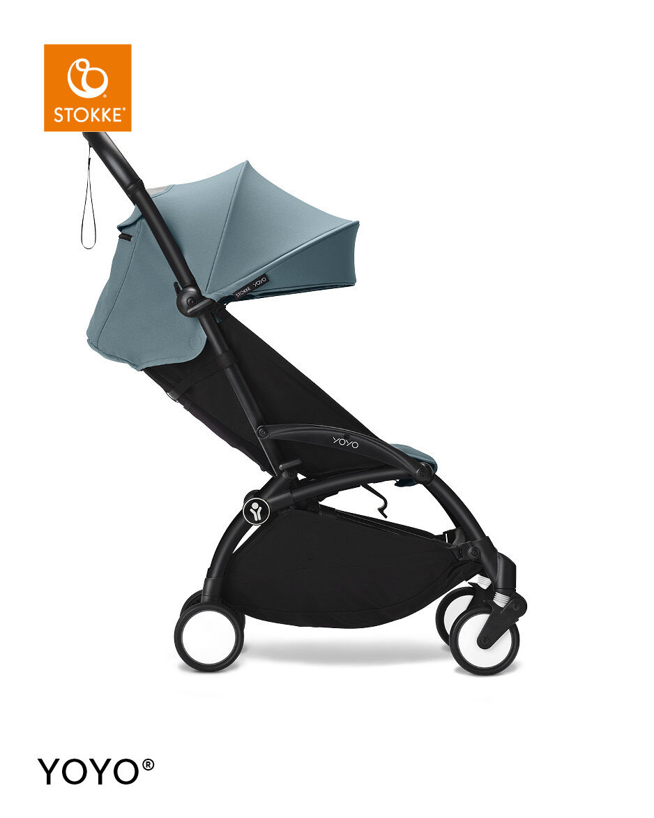 Stokke YOYO3 Black Frame with 6+ Color Pack - Aqua & Cup Holder (3 Pieces) image number 2