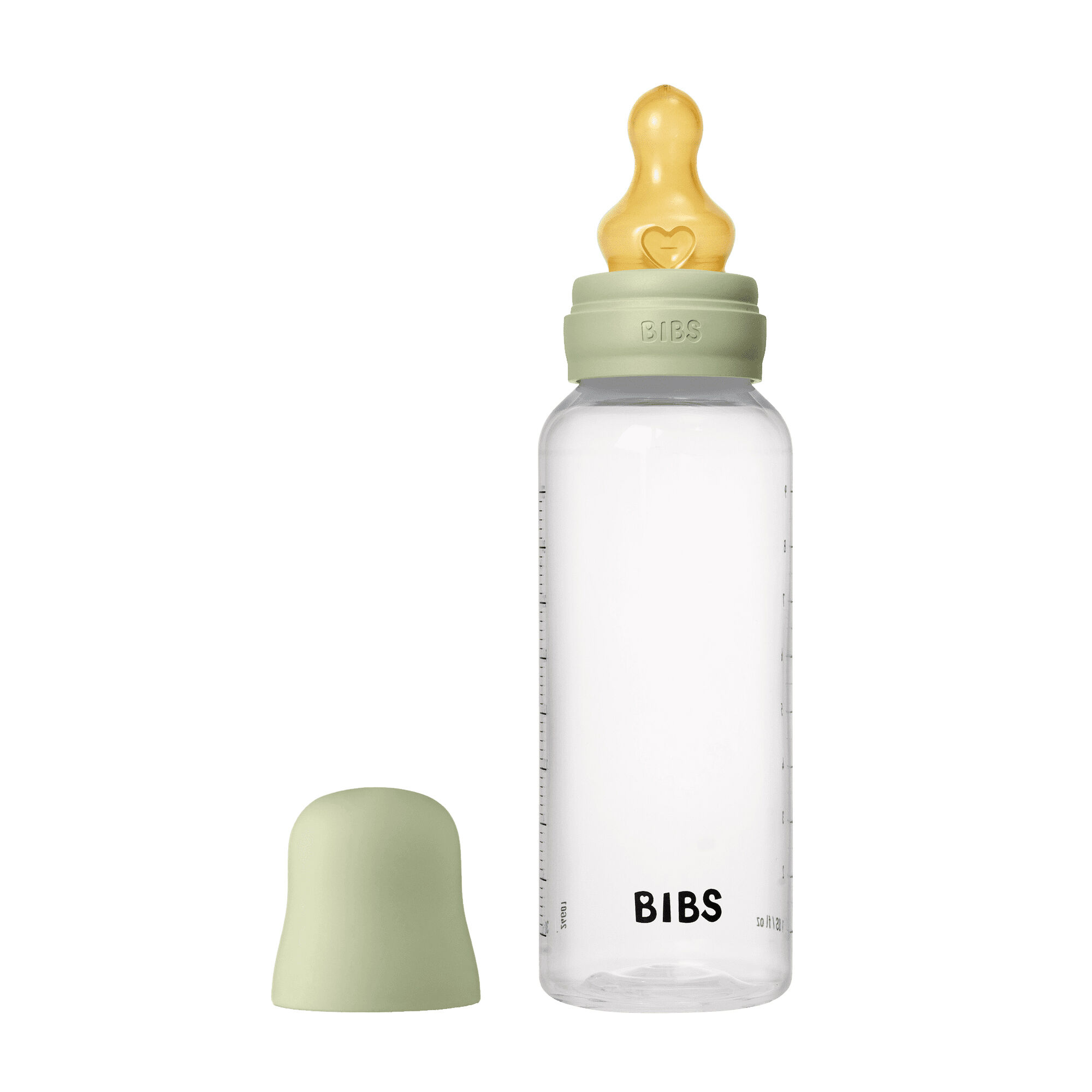 BIBS Baby Bottle Round Nipple Latex 1 Pack 270 Ml Medium Flow Sage image number 2