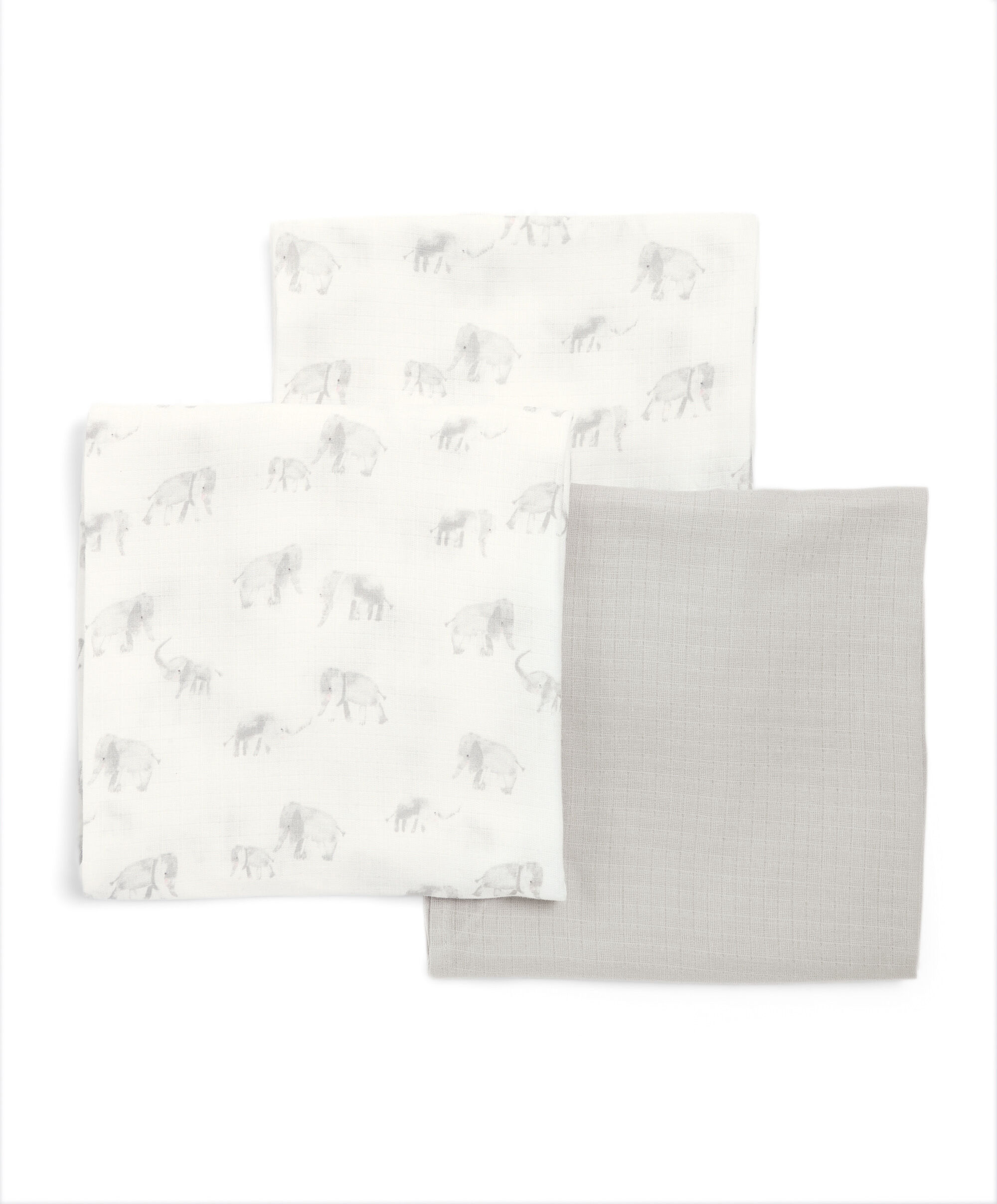 Large Elephant Muslin Squares - 3 Pack image number 2