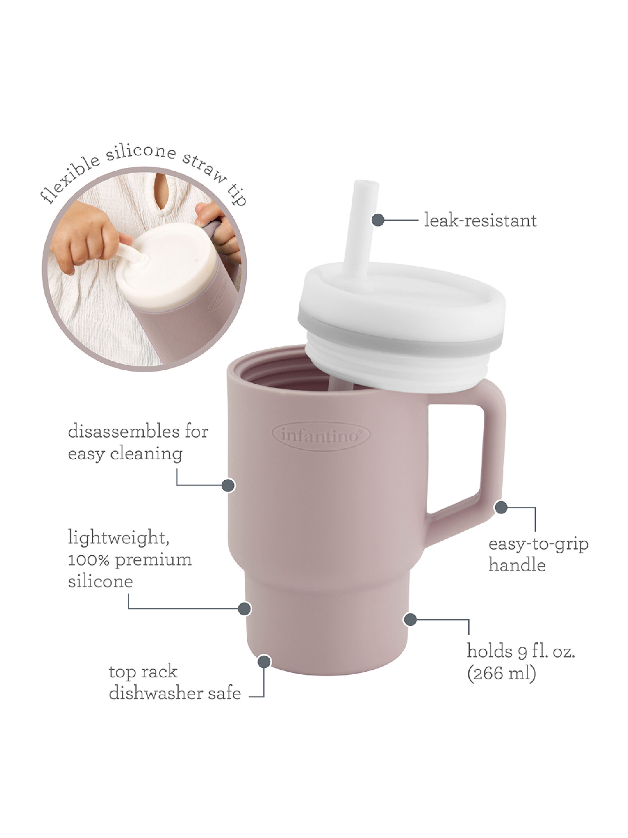 Infantino My 1st Tumbler - Pirouette (6m+, 266 ml) image number 2