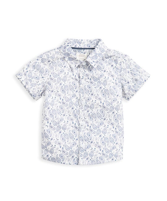 Paisley Print Shirt - Blue and White image number 2