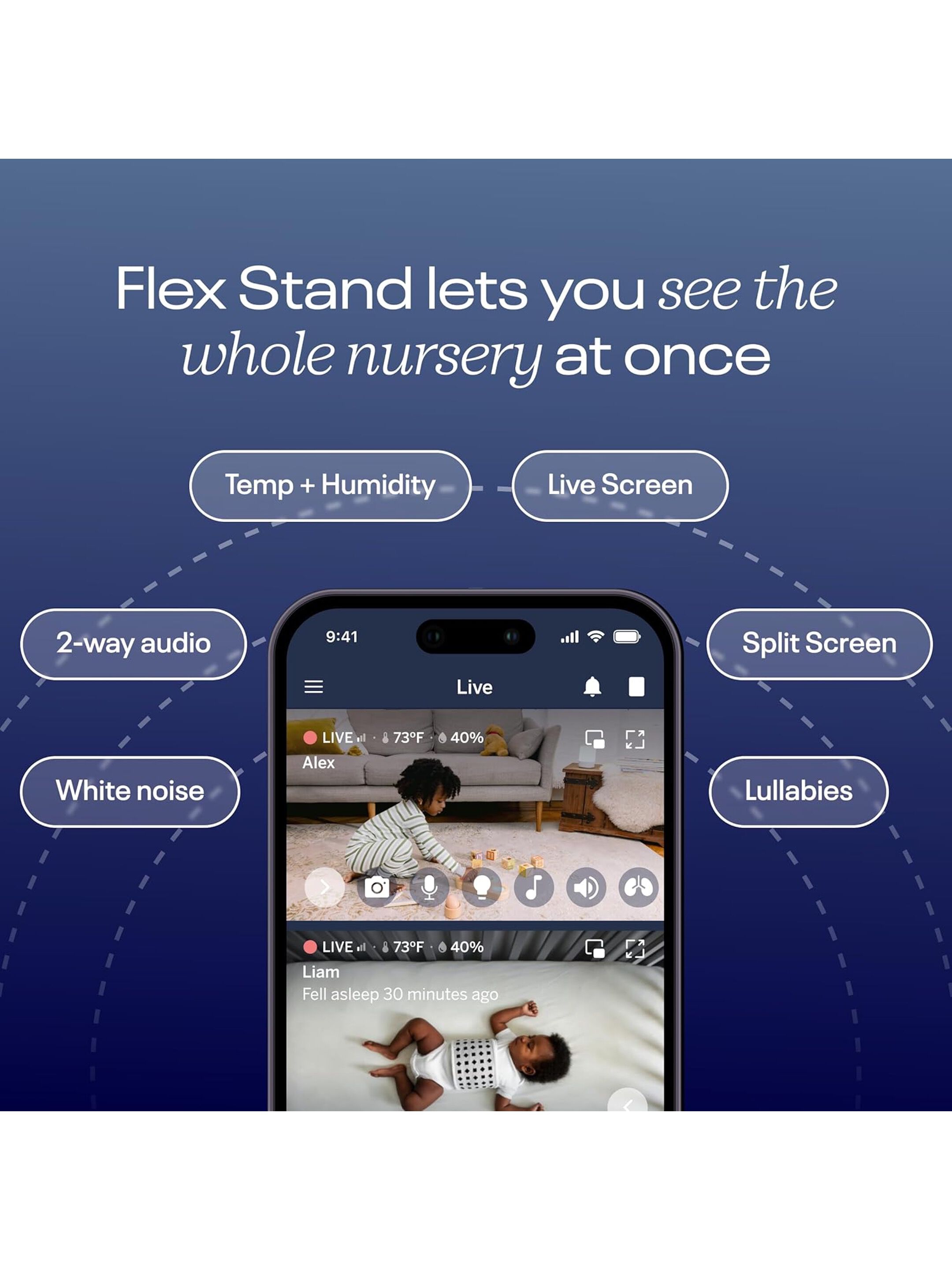Nanit Pro Baby Monitor Camera with Flex Stand image number 4