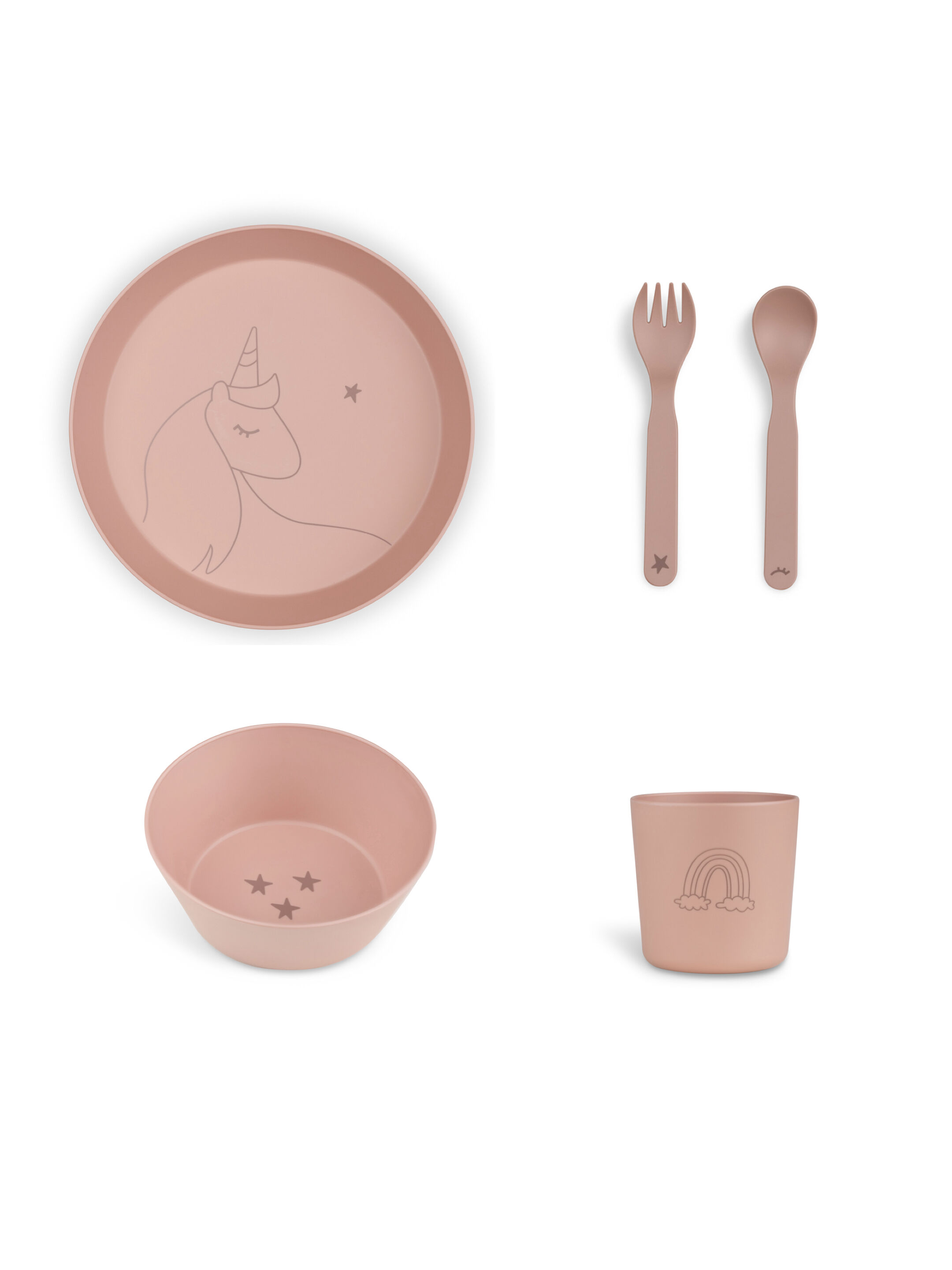 Citron Bio Based Tableware Set - Unicorn
