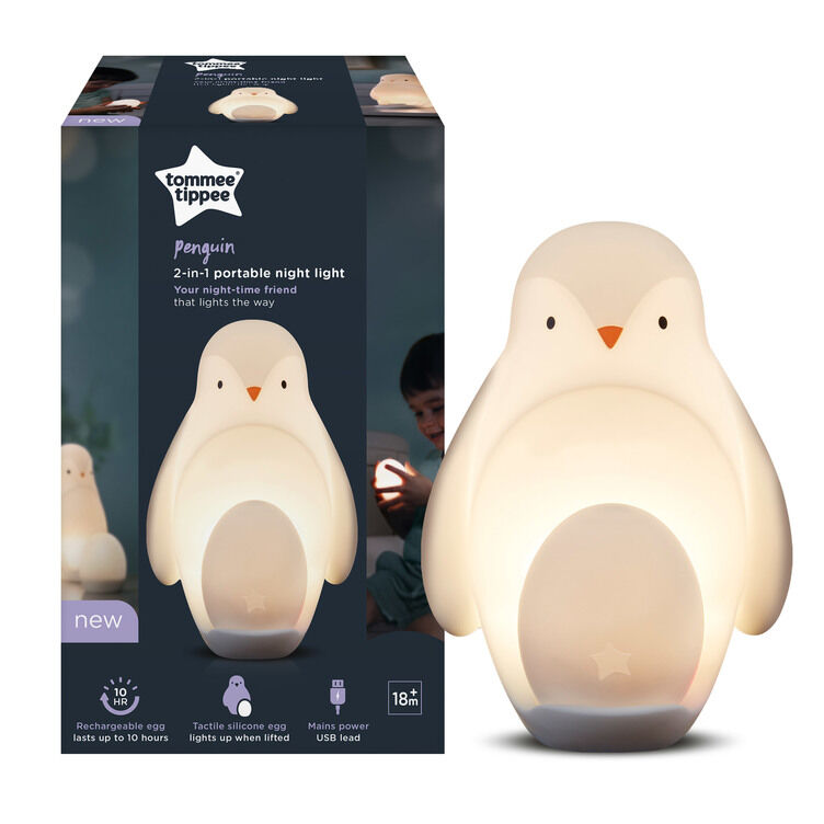 Tommee Tippee Penguin 2 in 1 Portable Nursery Night Light image number 1