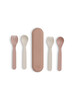 Citron Bio Based Cutlery Set of 2 and Case - Pink/Cream image number 1