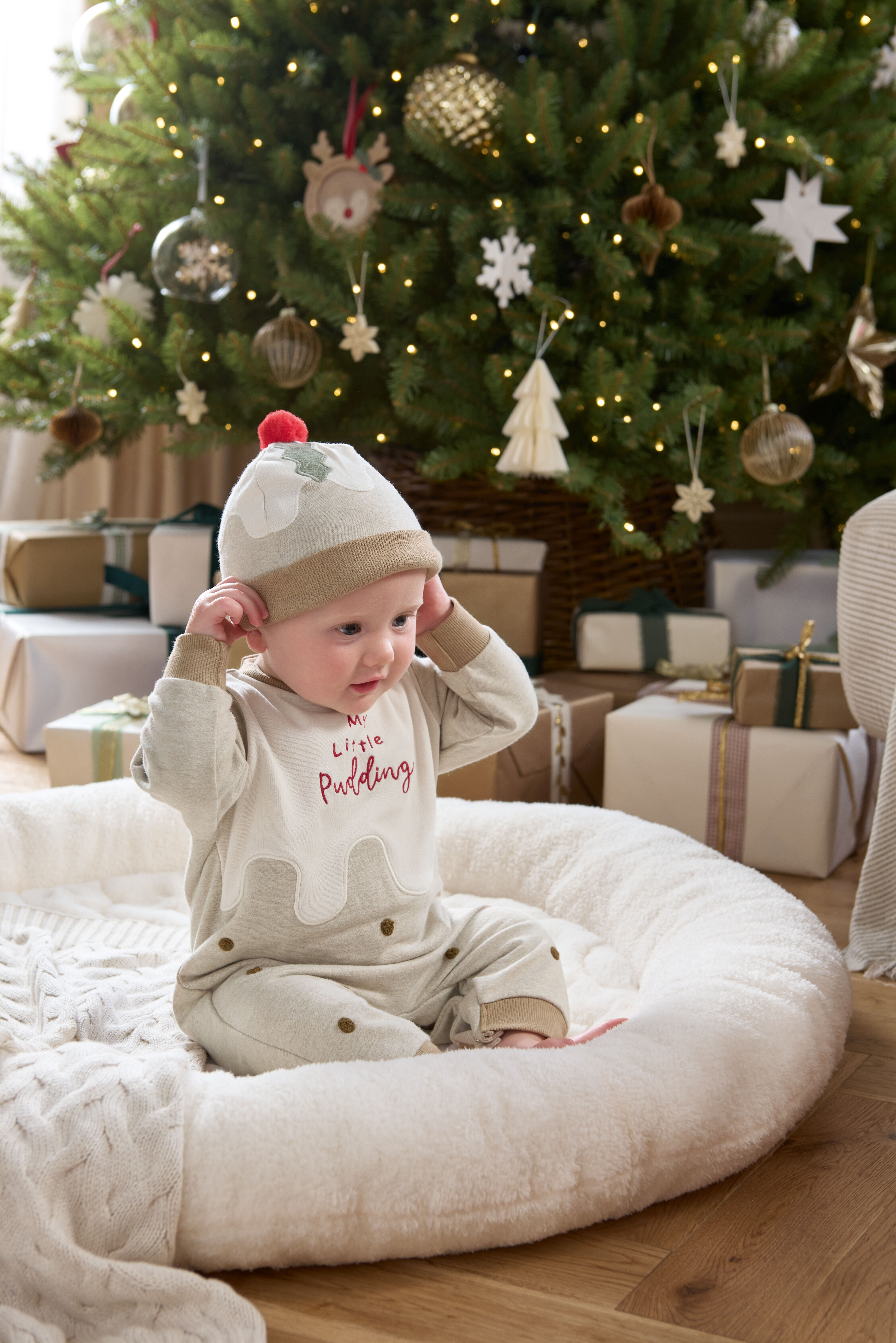 2Pc Little Pudding Romper & Hat image number 1