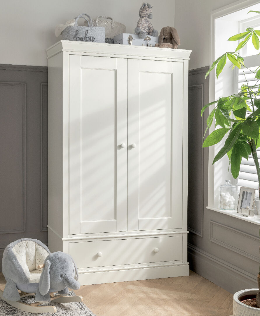 Oxford Wardrobe with Storage Drawer - White image number 5