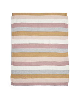 Welcome To The World Knitted Blanket - Pink