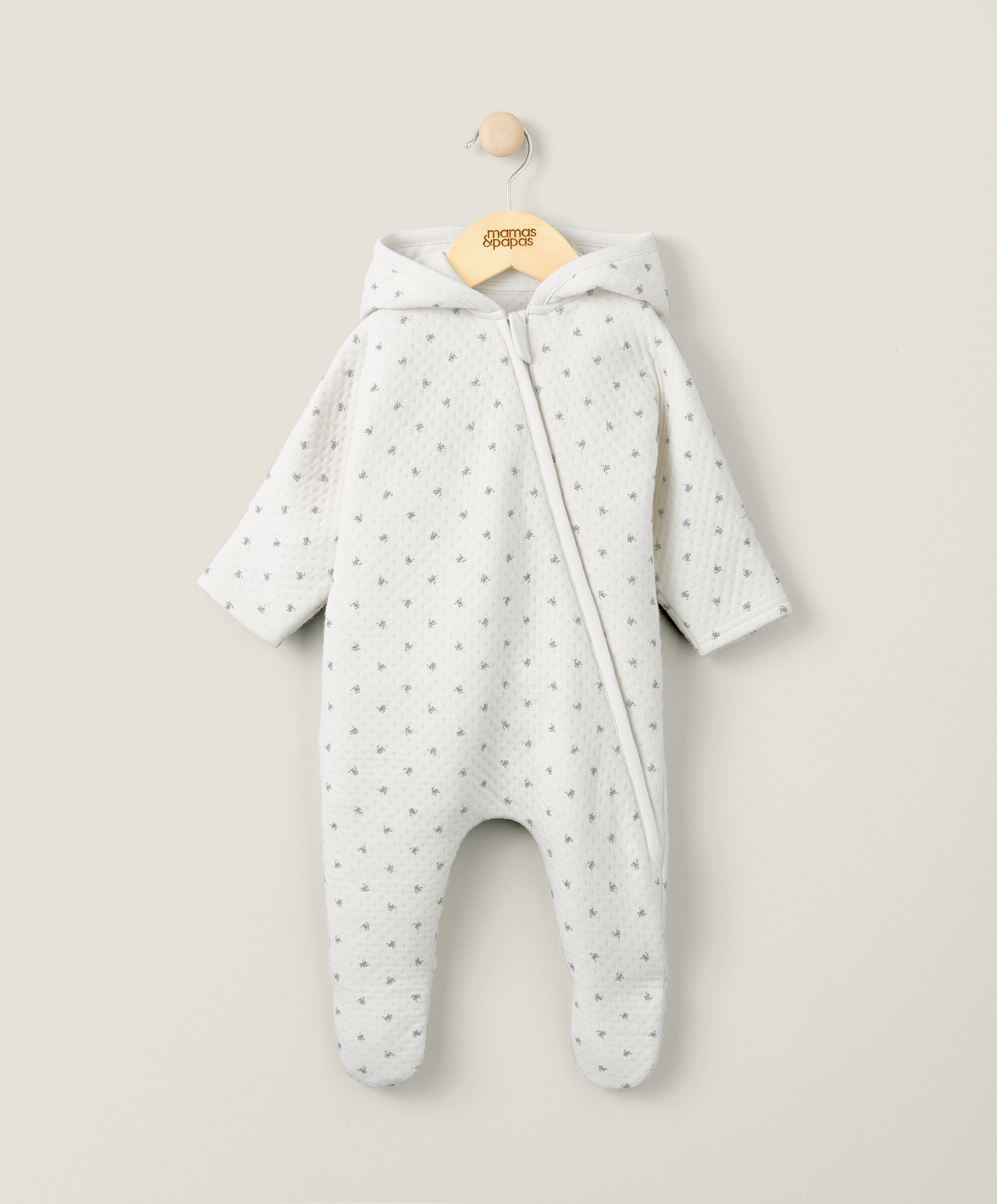 Floral Jersey Pramsuit - Blue