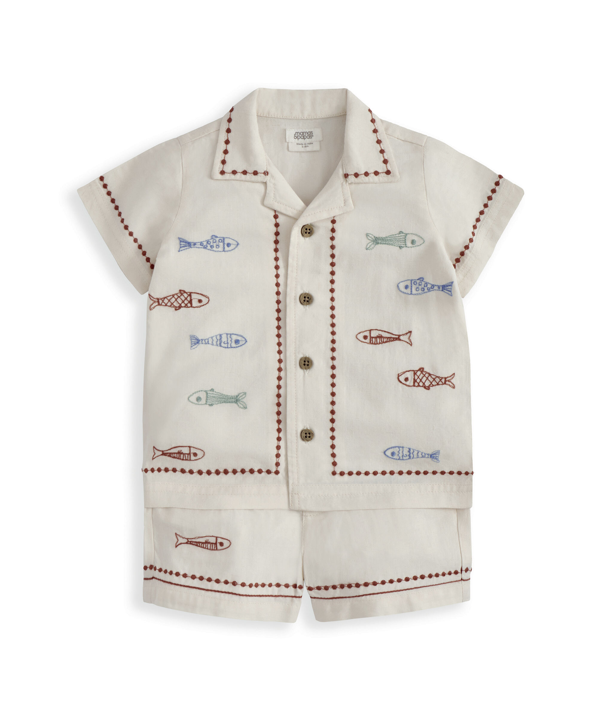 Sardine Linen Top & Shorts Set image number 2