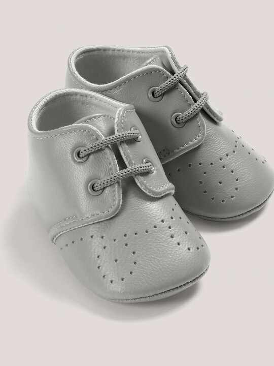 Lace Up Brogue Shoes Grey- 12-18 months image number 1