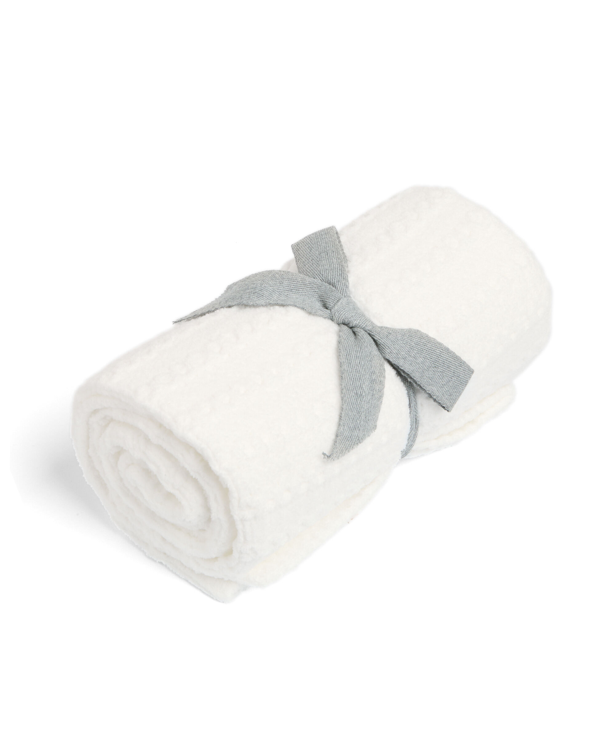 Chenille Blanket - White Stripe image number 2