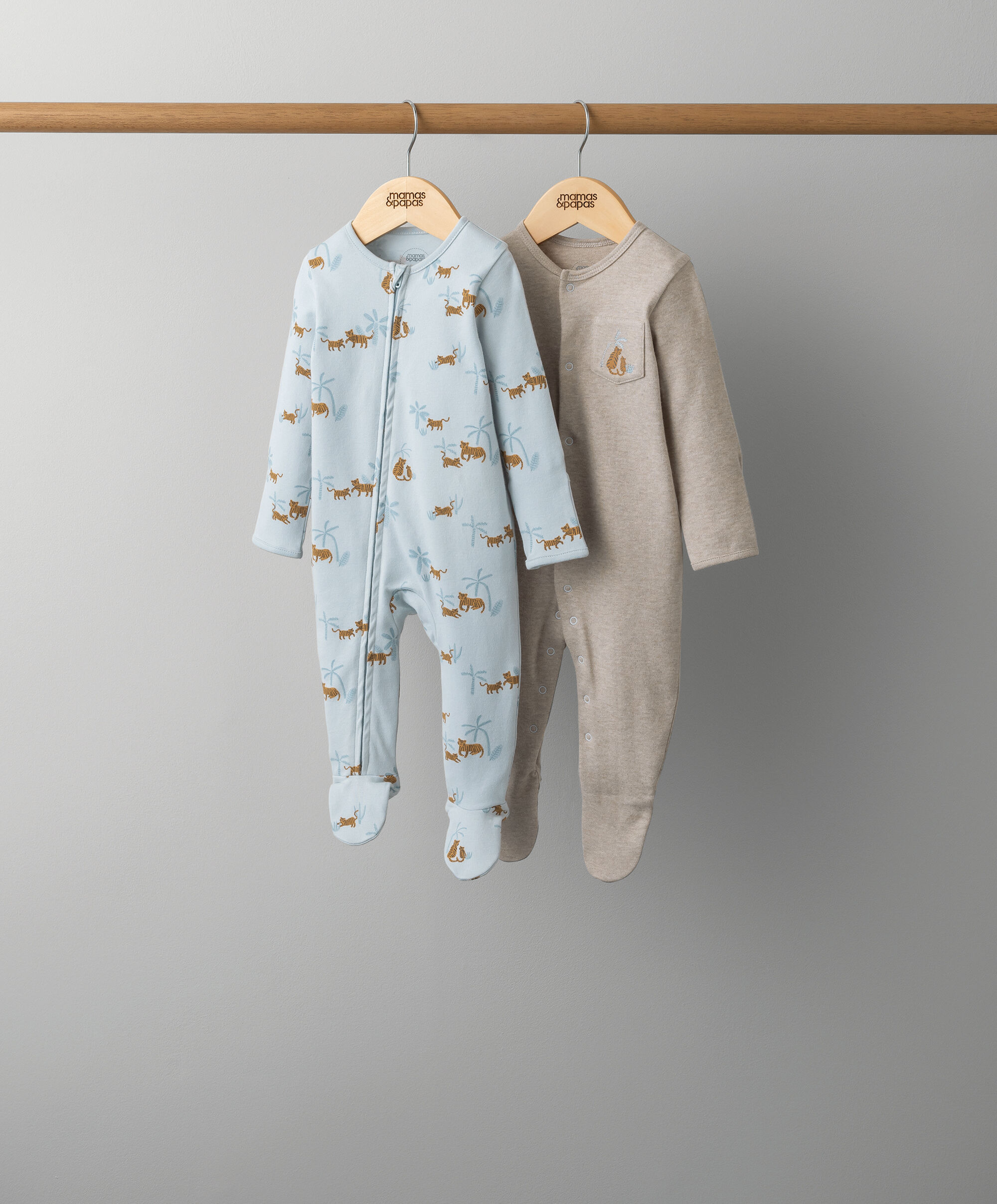 2 Pack Tiger Talk Sleepsuits image number 1