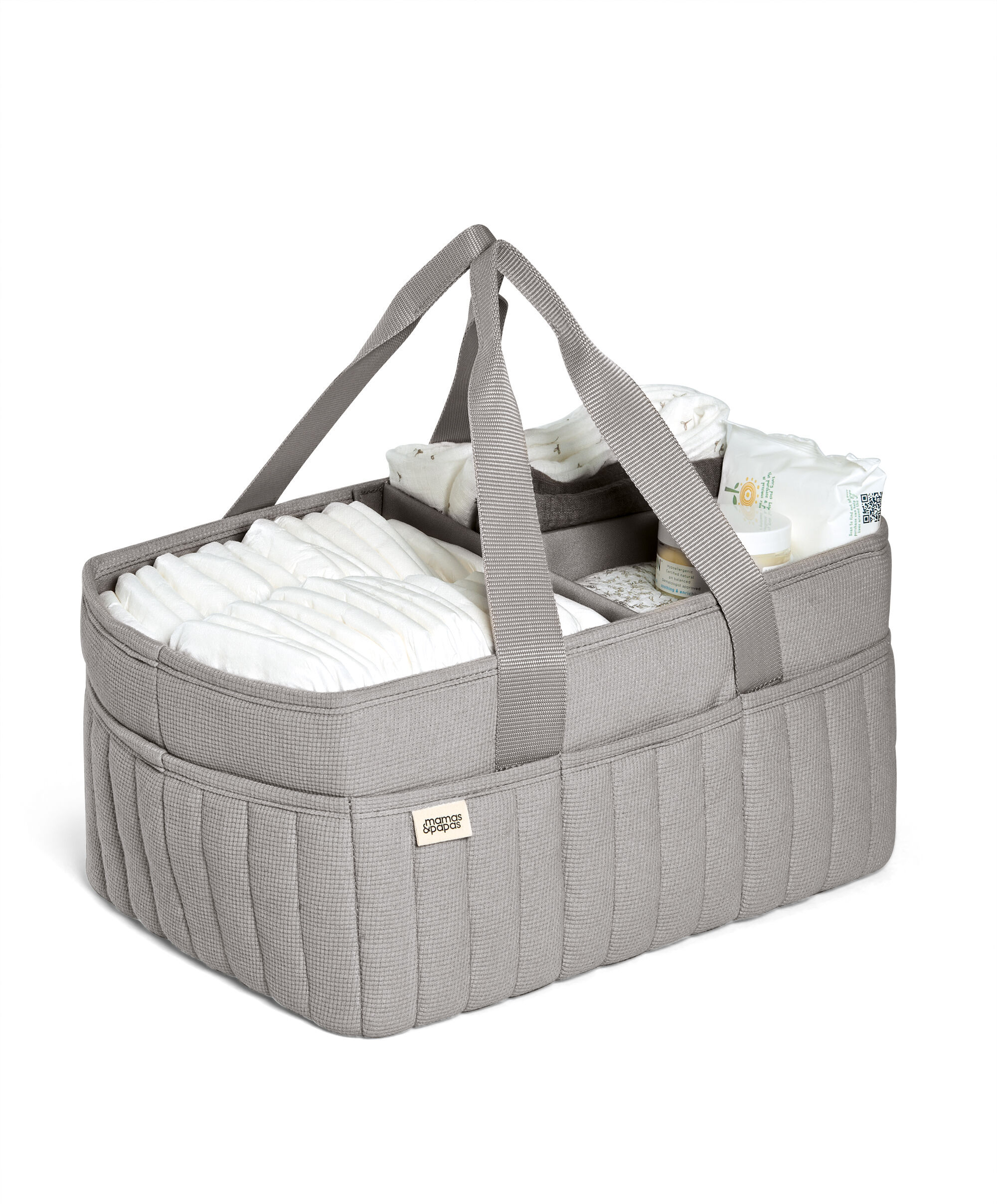Nappy Caddy - Soft Grey Waffle image number 3