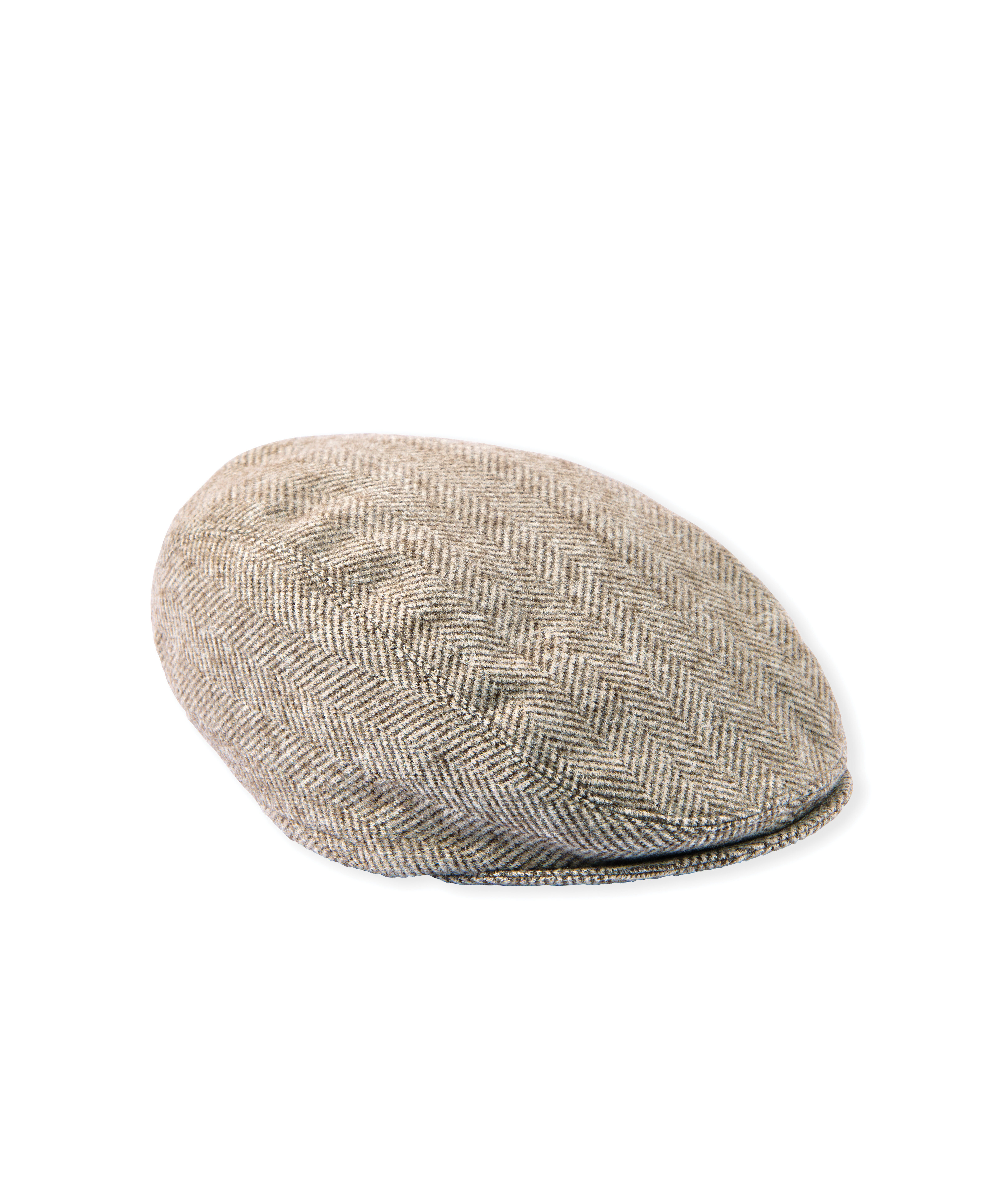 Herringbone Flat Cap - Oatmeal image number 3