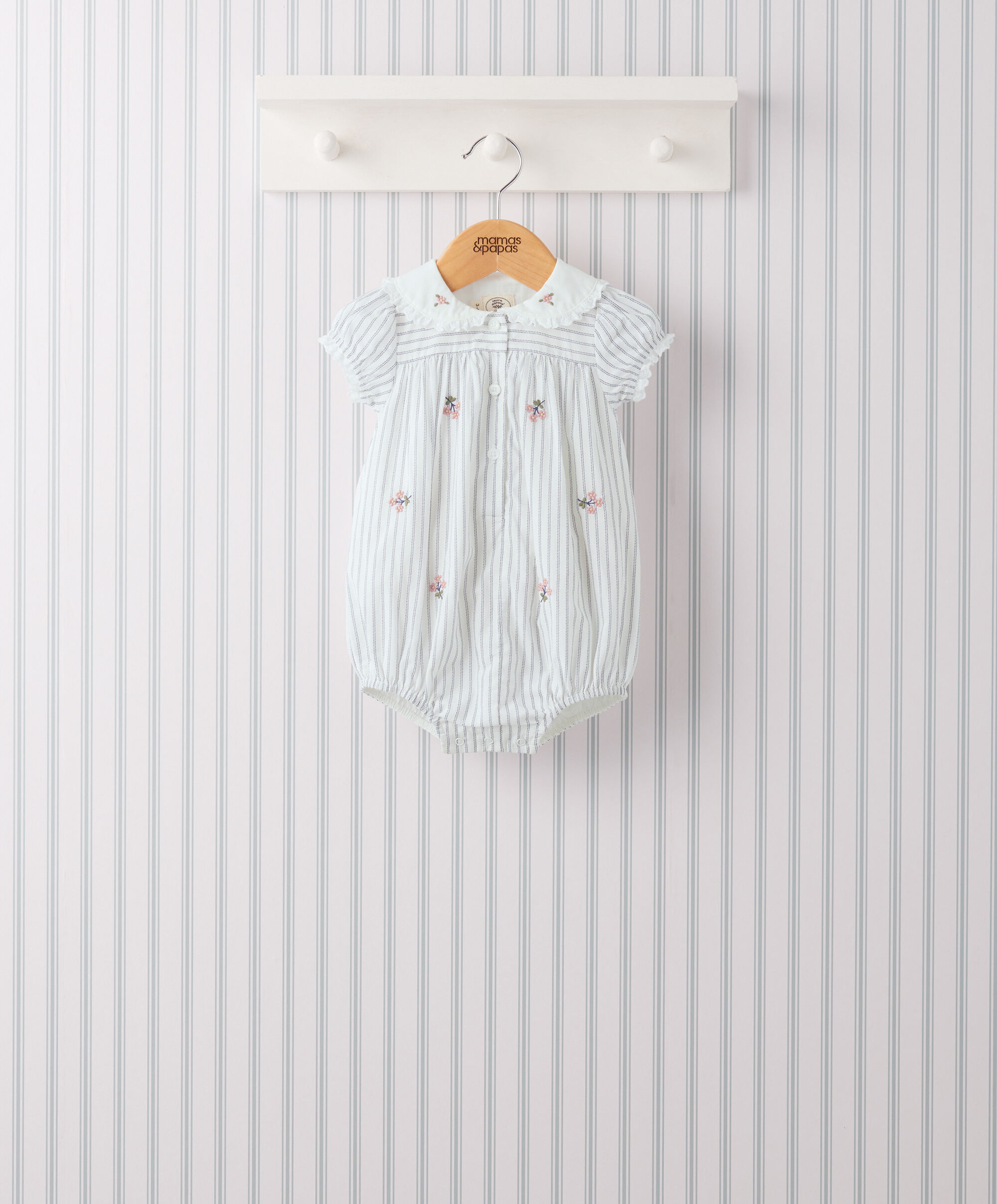 Broderie Trim Romper - Laura Ashley image number 1