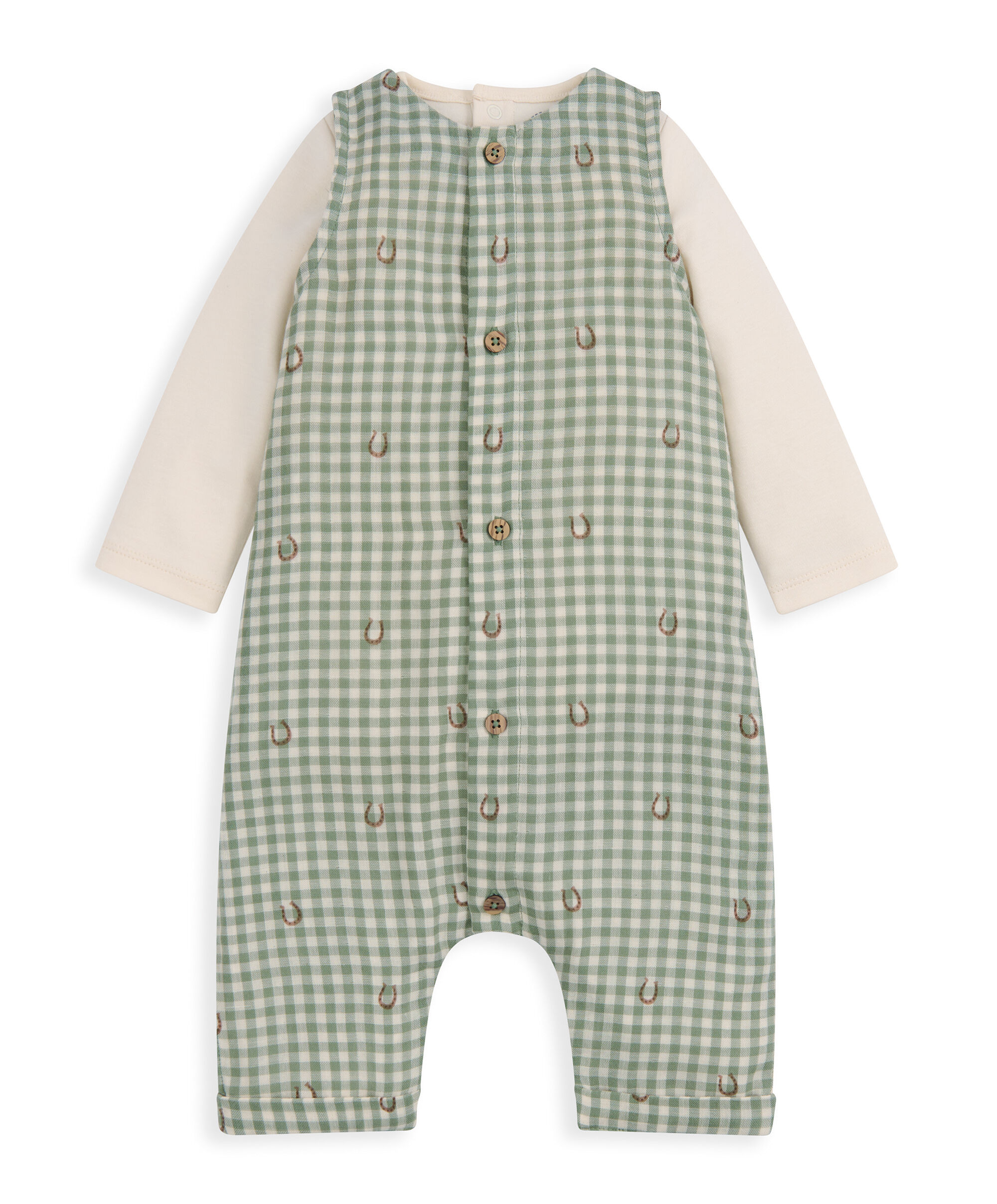 Gingham Romper & Bodysuit image number 4
