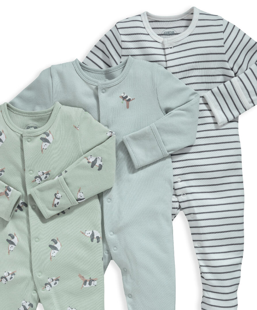Panda Sleepsuits 3 Pack image number 2