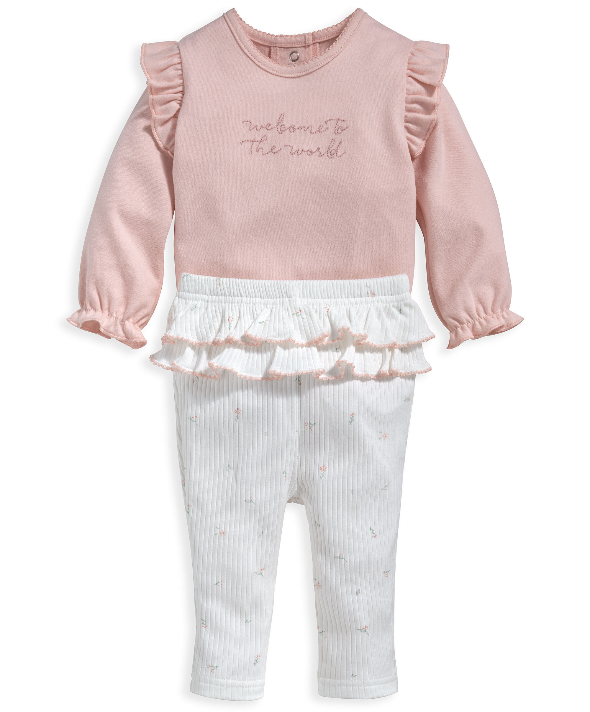 Pink Bodysuit & Leggings - Set Of 2 image number 1