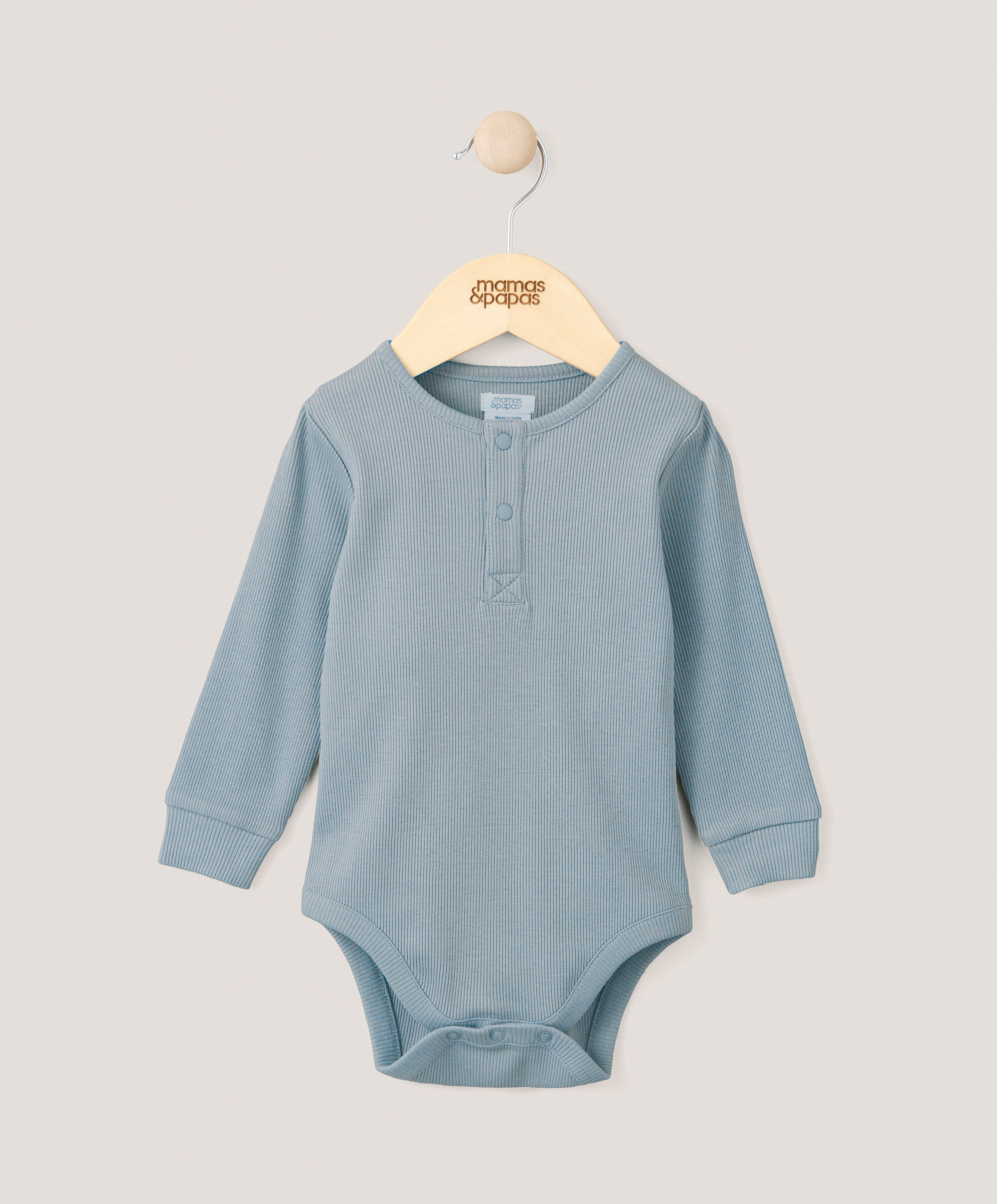 Ribbed Bodysuit - Blue image number 1