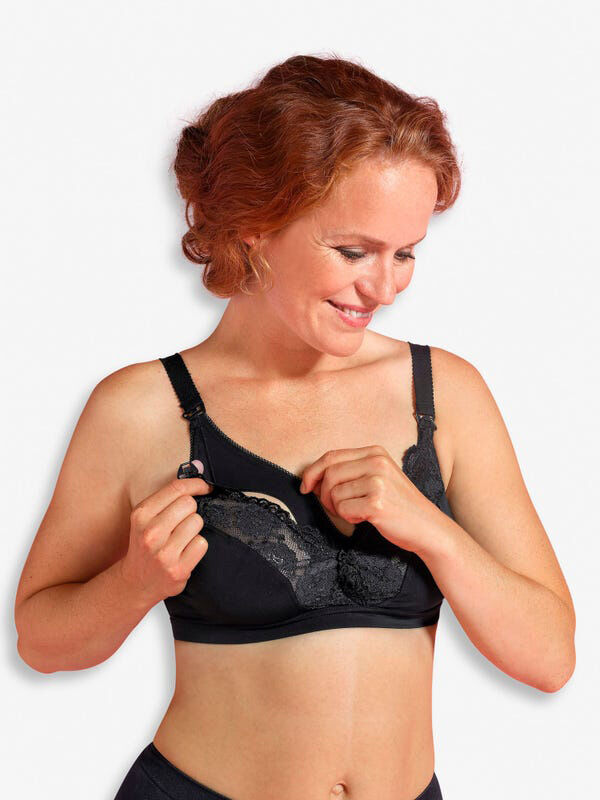 Cariwell Lace Maternity & Nursing Bra-lV Black image number 2