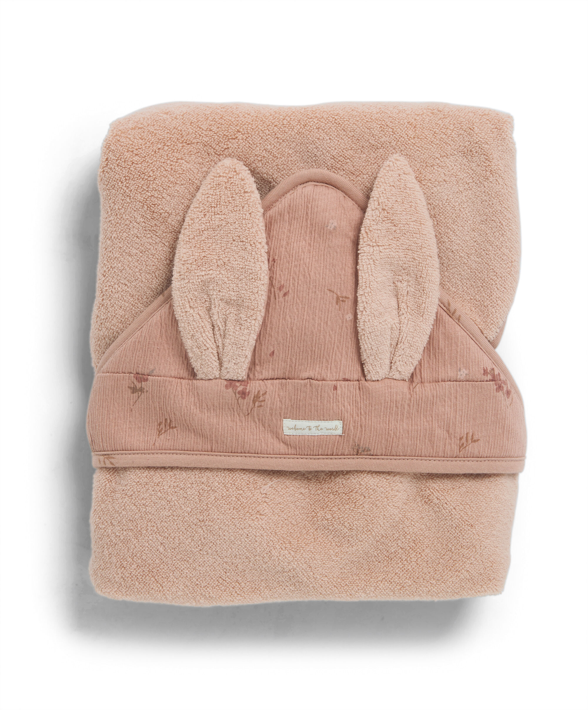 Hooded Baby Towel - Pink Bunny image number 2