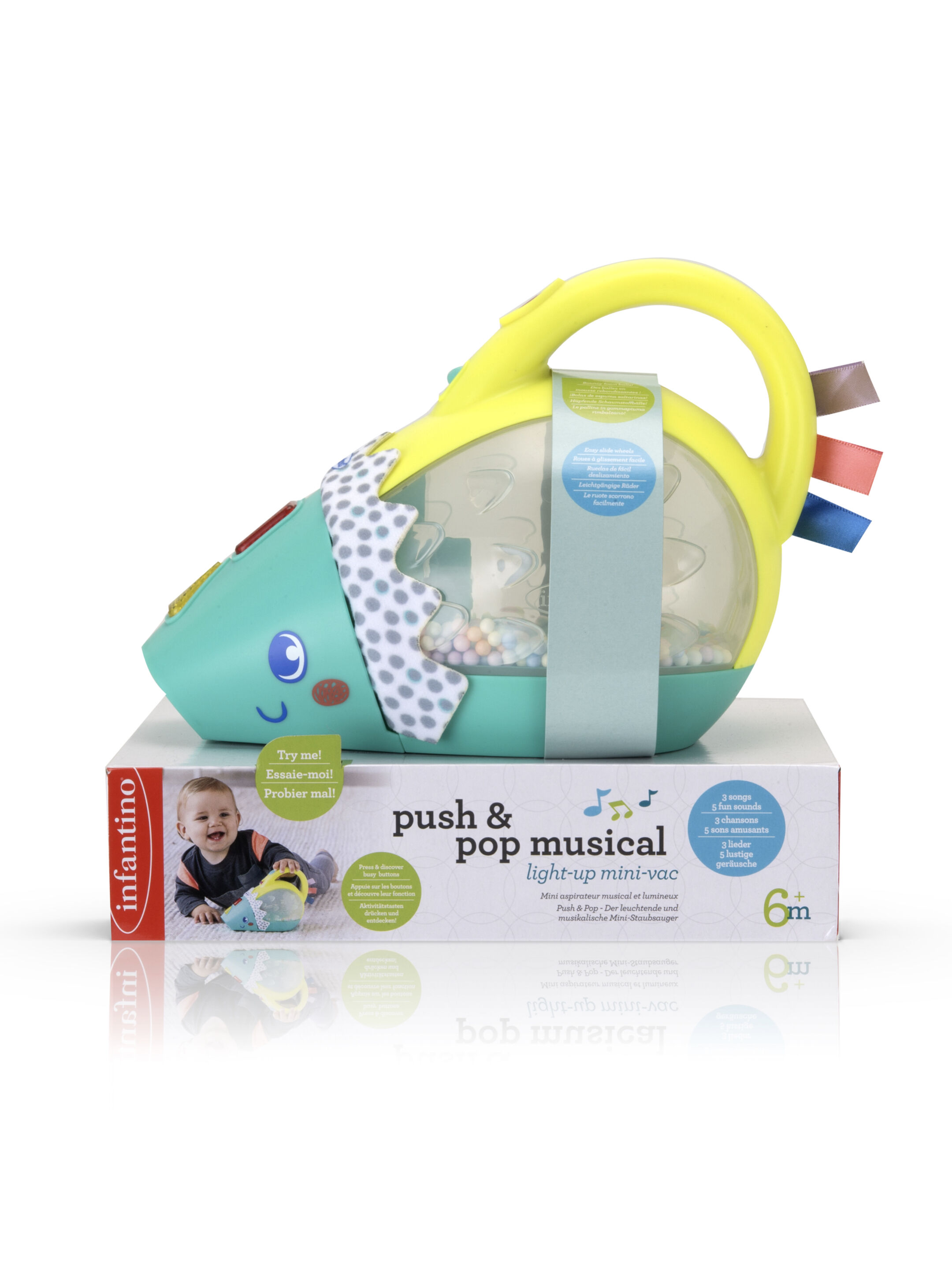 Infantino Push and Pop Musical Light-Up Mini Vac image number 2