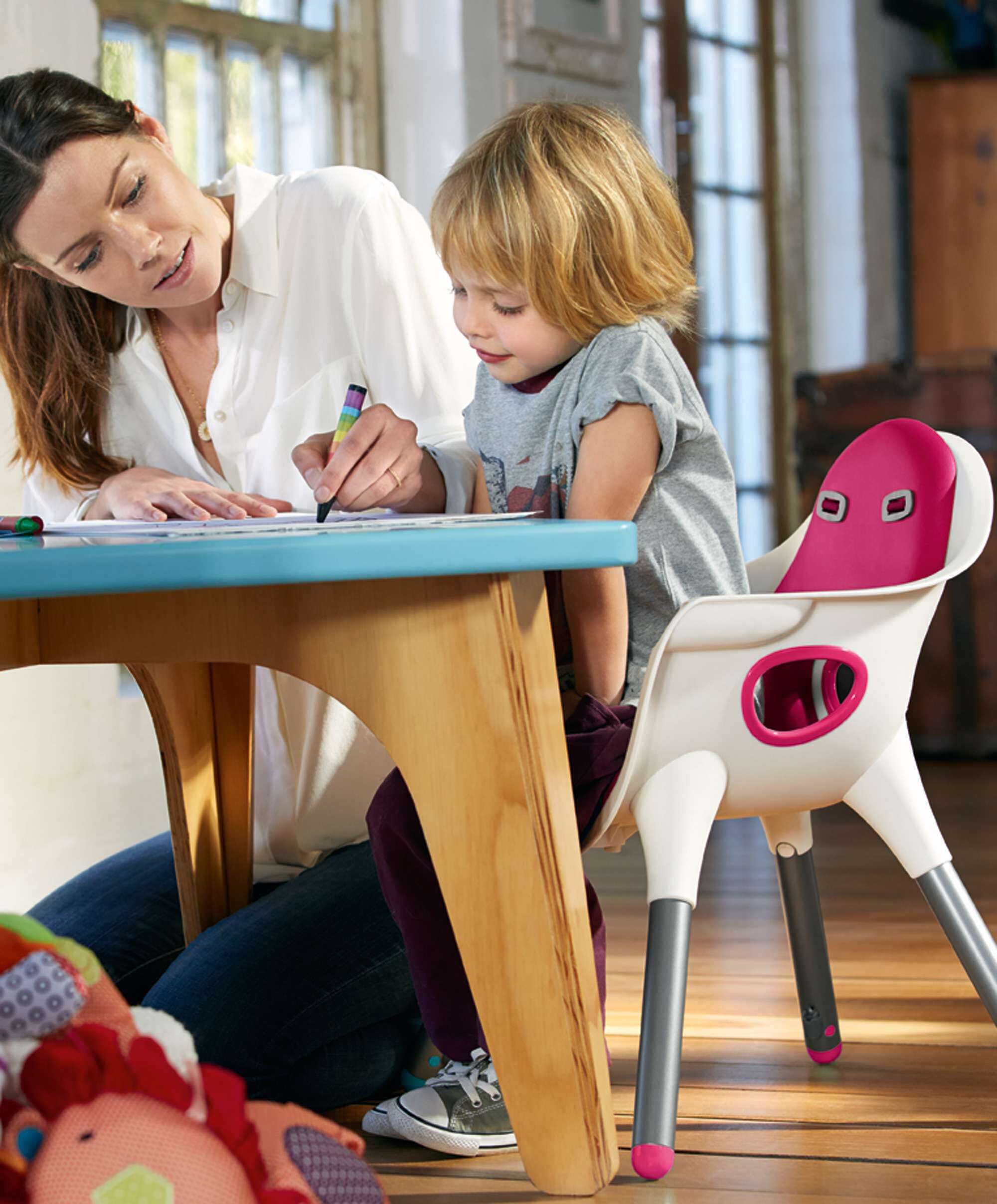 Mamas and papas sales pink high chair