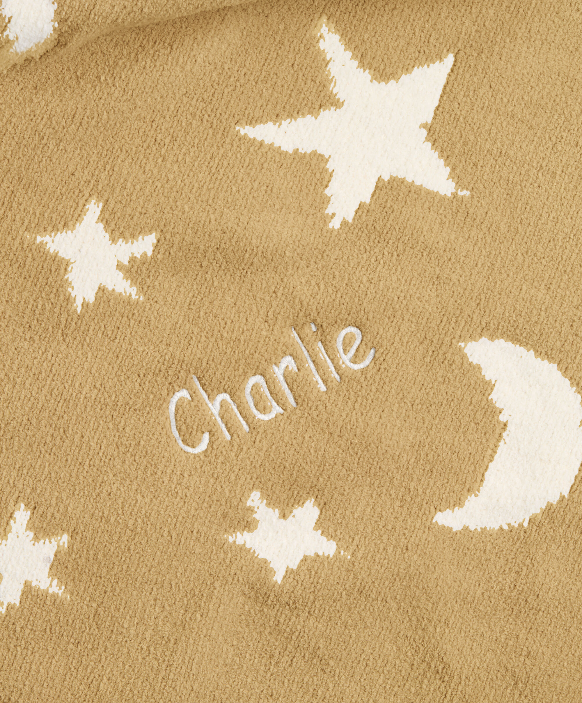 Chenille Blanket - Mustard Moon/Star image number 5