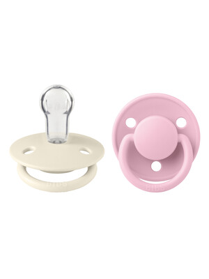 Bibs De Lux Pacifier 2 Pack Silicone Onesize - Ivory / Baby Pink