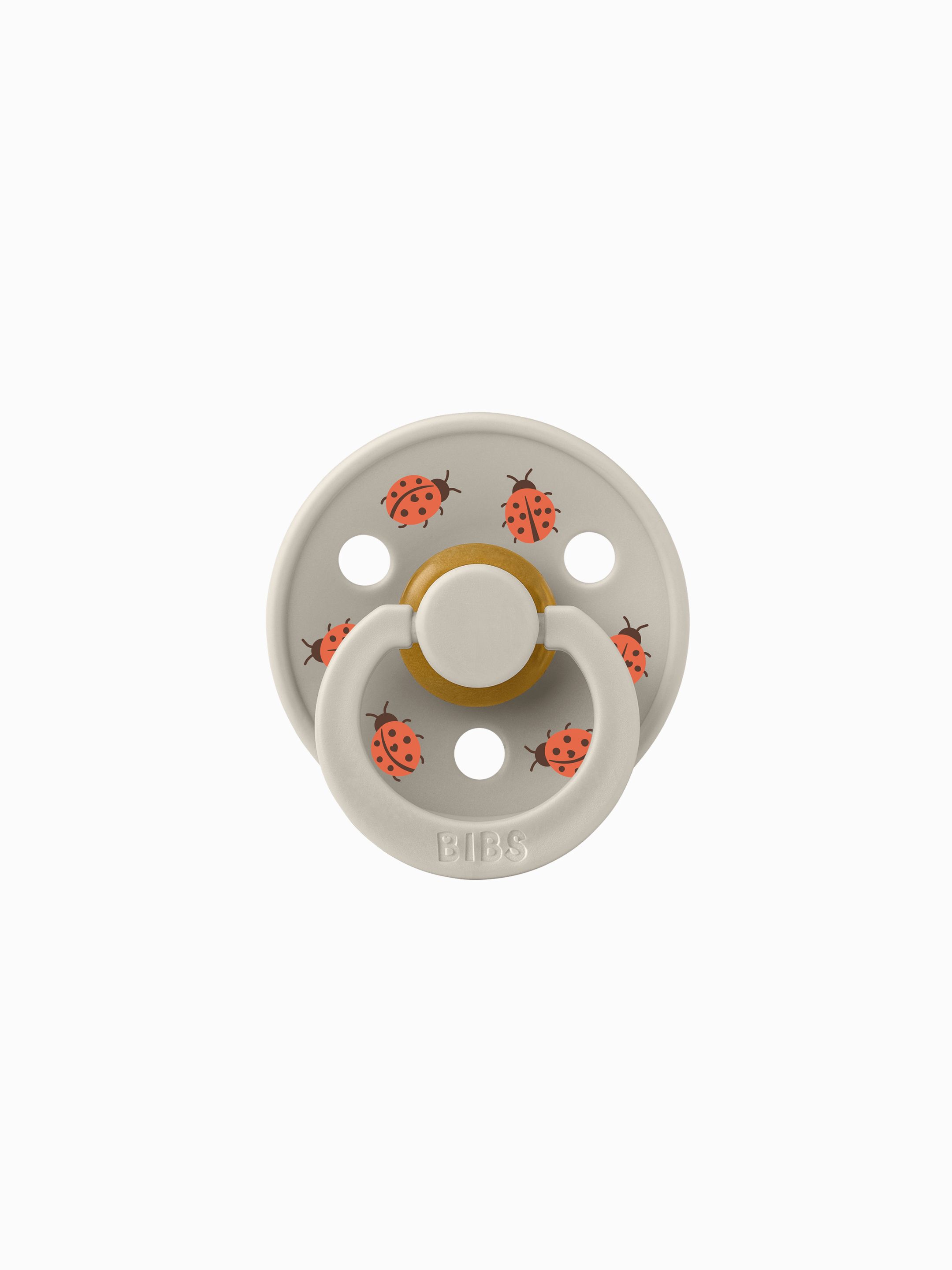 BIBS Pacifier Studio Colour 2 PACK Ladybug Latex Size 1 Blush Mix image number 1