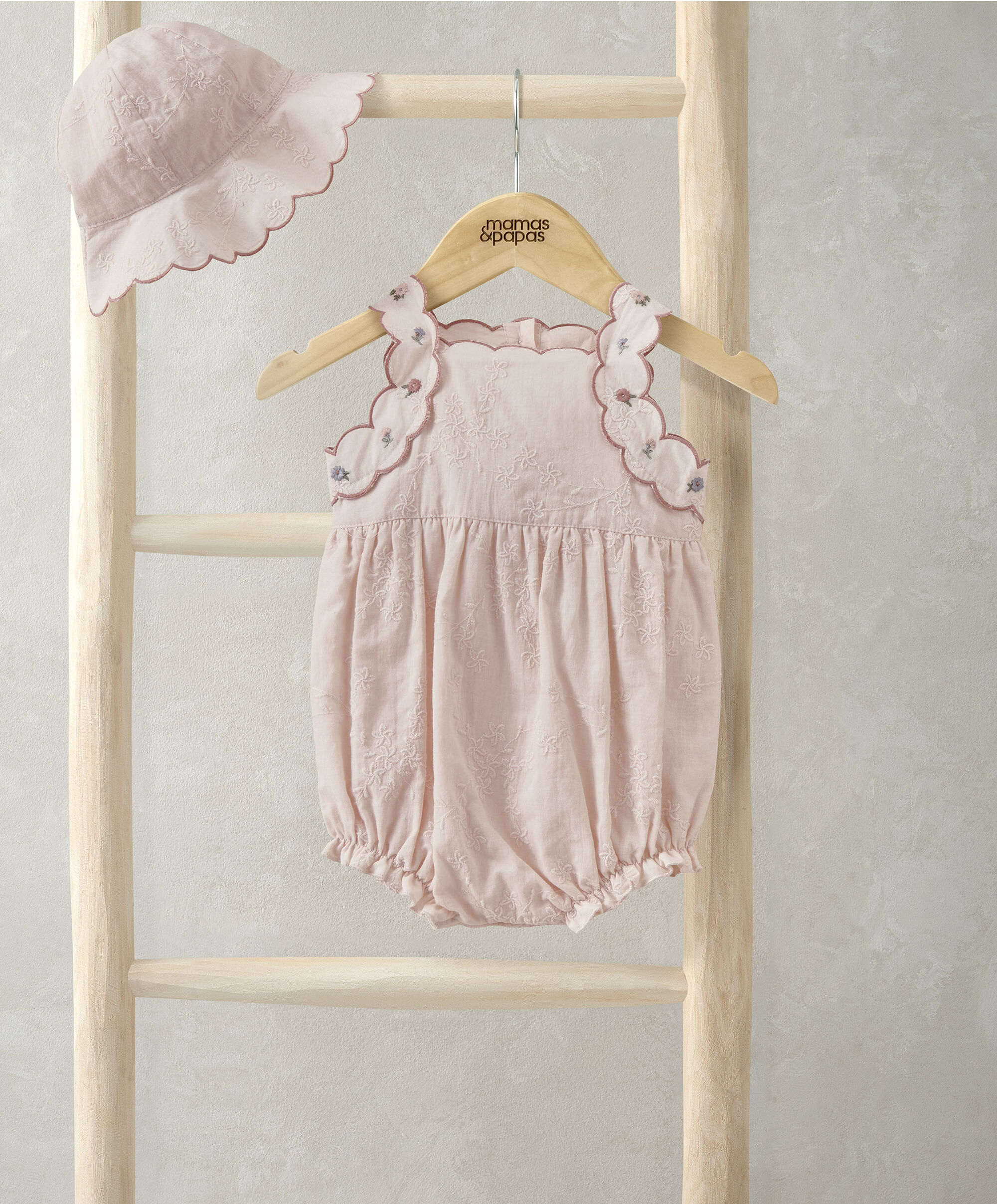 French Pink Romper & Sun Hat