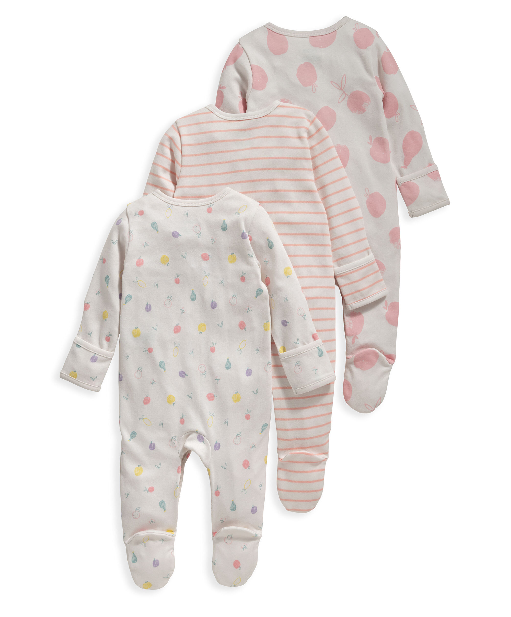 Fruit Sleepsuits 3 Pack image number 2