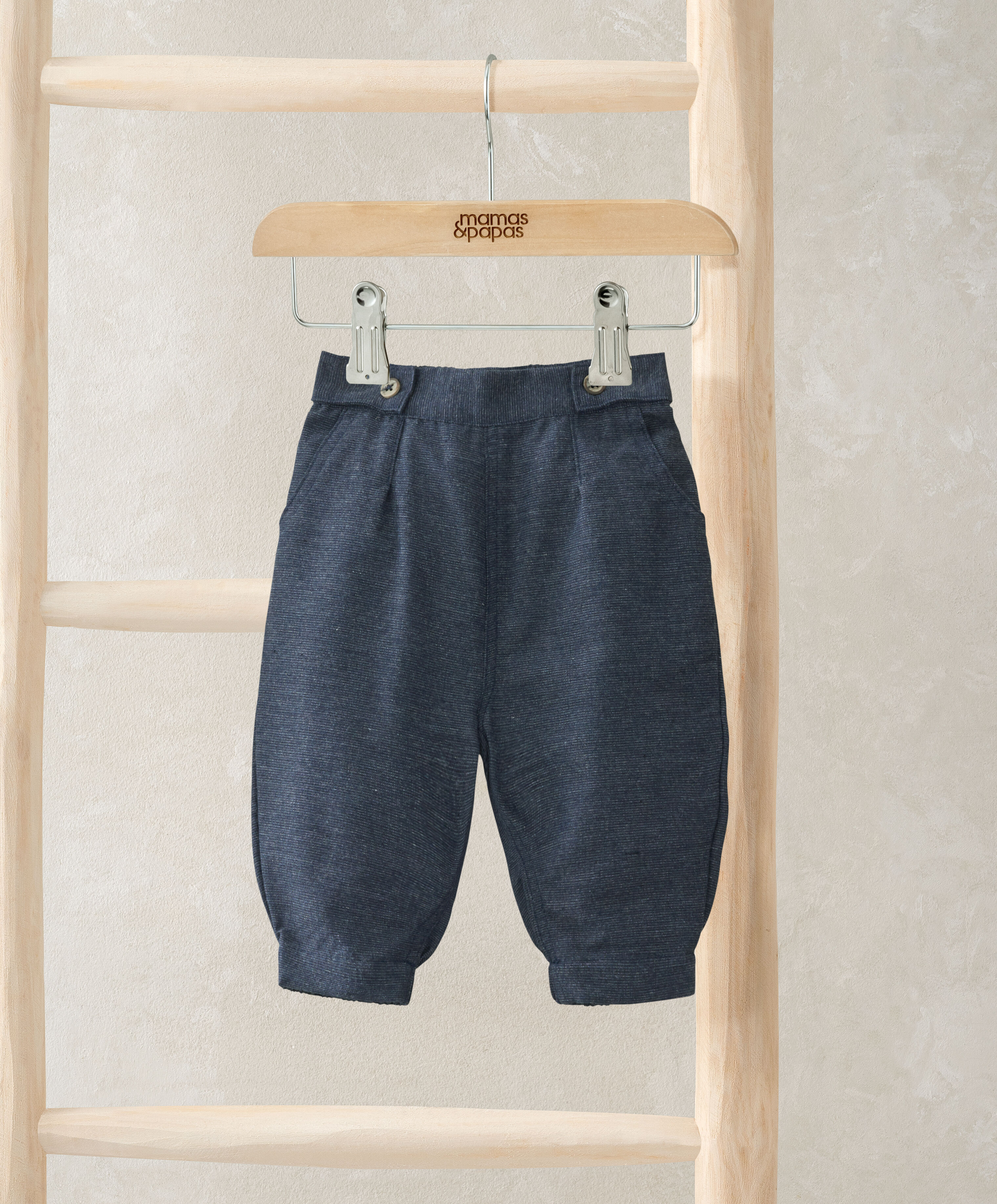 Navy Linen Trouser