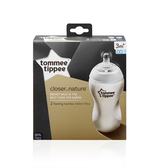 Tommee Tippee Closer to Nature Baby Bottle (3m+) Hello 340ml