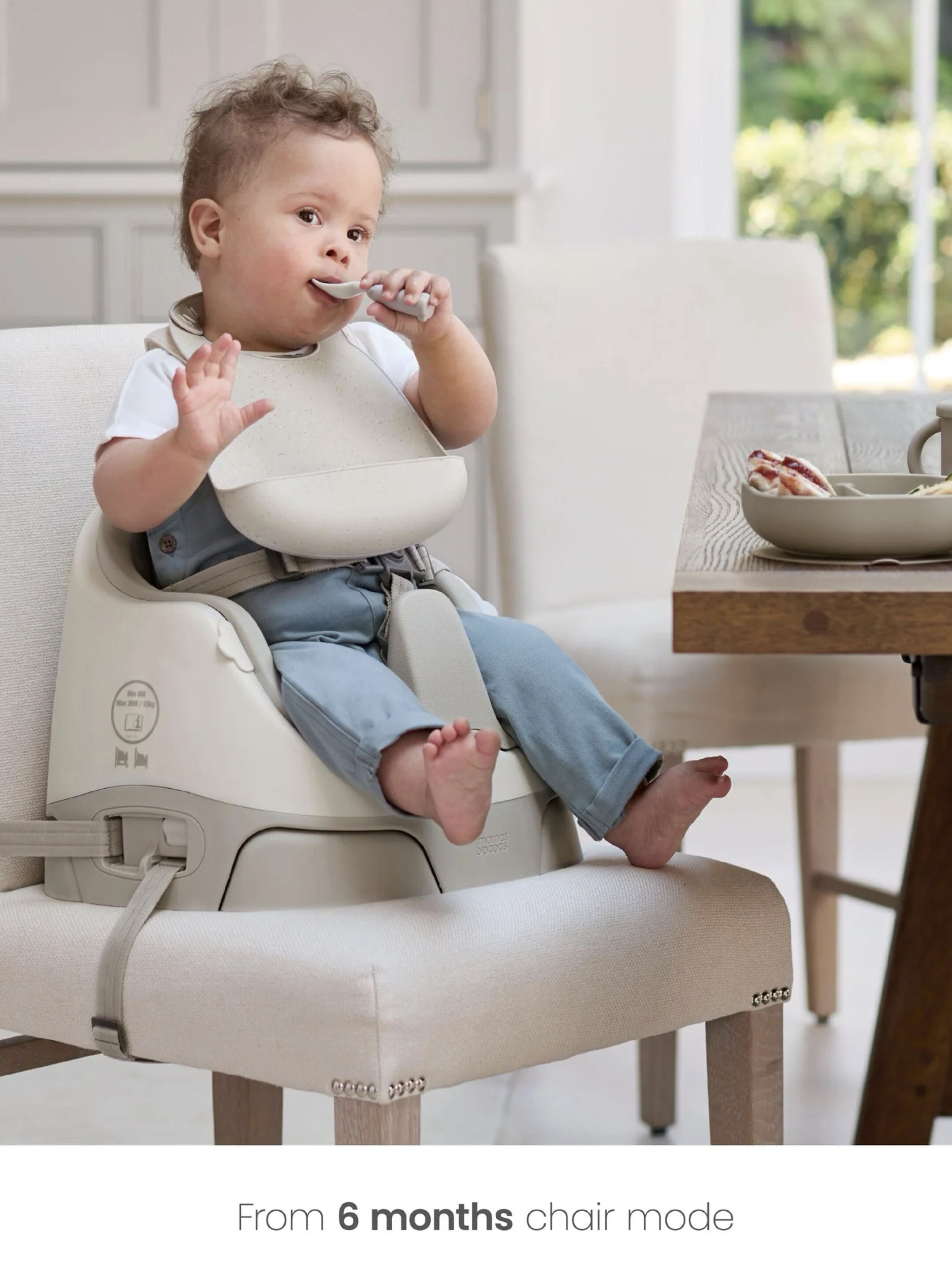 Bug 3-in-1 Floor & Booster Seat with Activity Tray - Clay image number 7