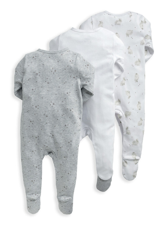 Bunny Sleepsuits 3 Pack image number 2