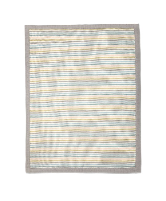 Small Knitted Blanket - Stripe Pastel image number 5