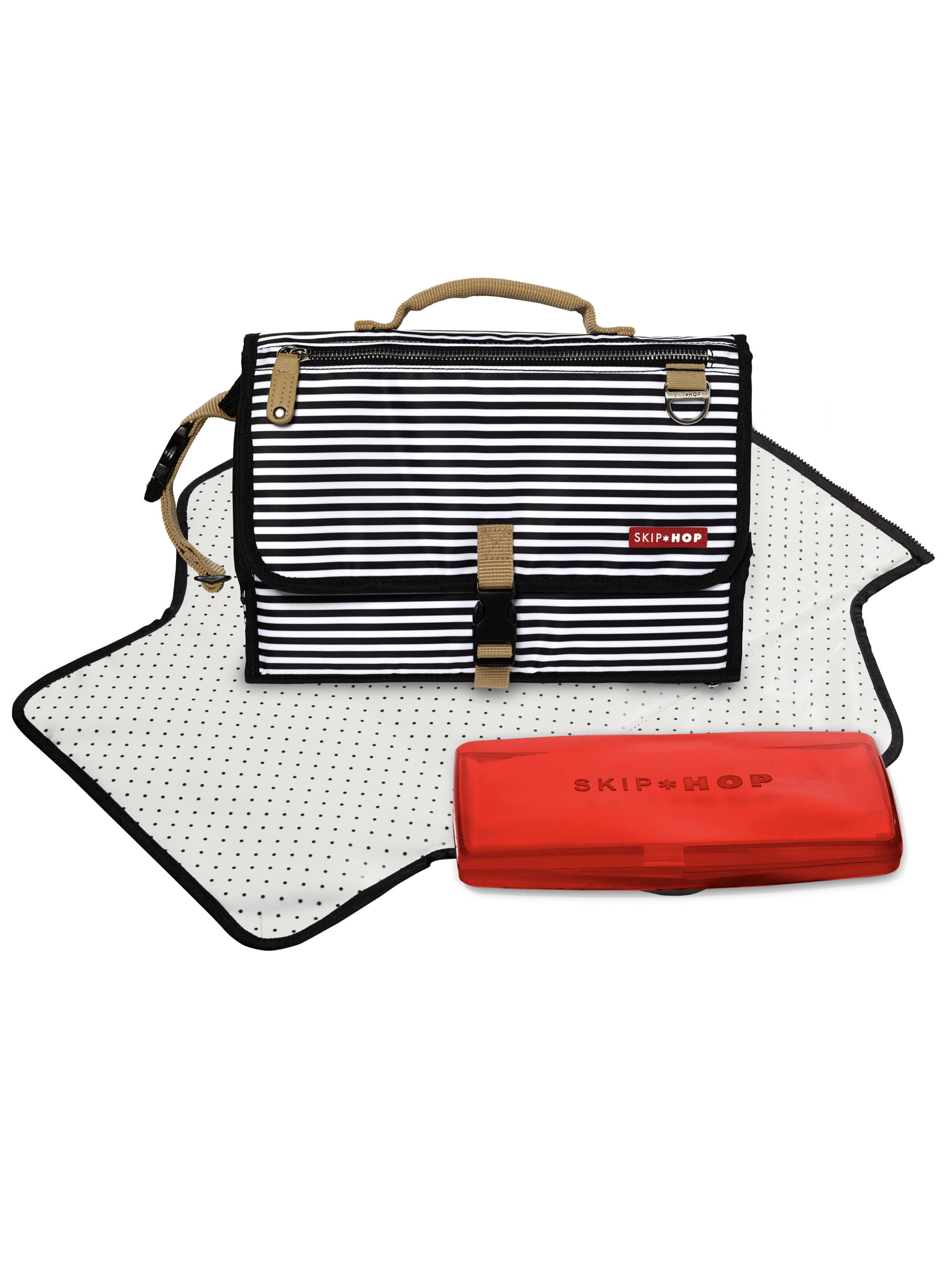 Skip Hop Pronto Changing Station - Black and White Stripes image number 2