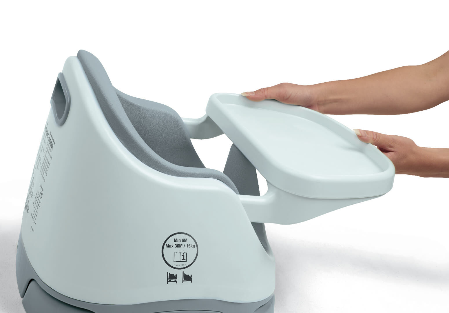 Bug 3-in-1 Floor & Booster Seat with Activity Tray - Bluebell image number 4