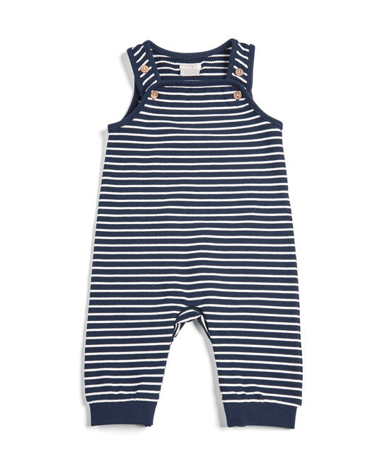 Striped Sweat Dungarees image number 1