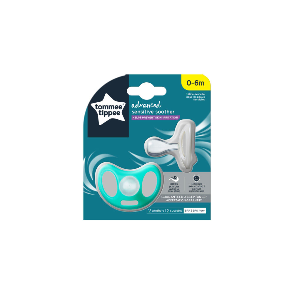 Tommee Tippee Advanced Sensitive Soother 0-6m, Pack of 2 image number 2