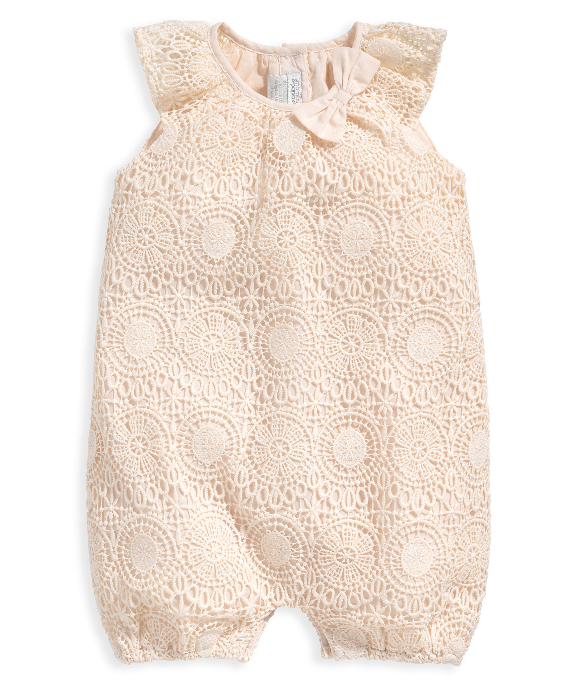 Pink Lace Romper image number 1